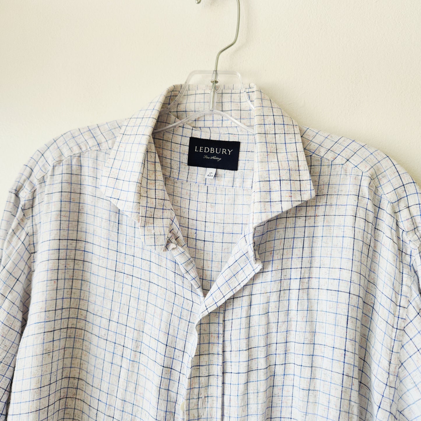 Ledbury Fine Shirting Button Up Shirt - size 17"