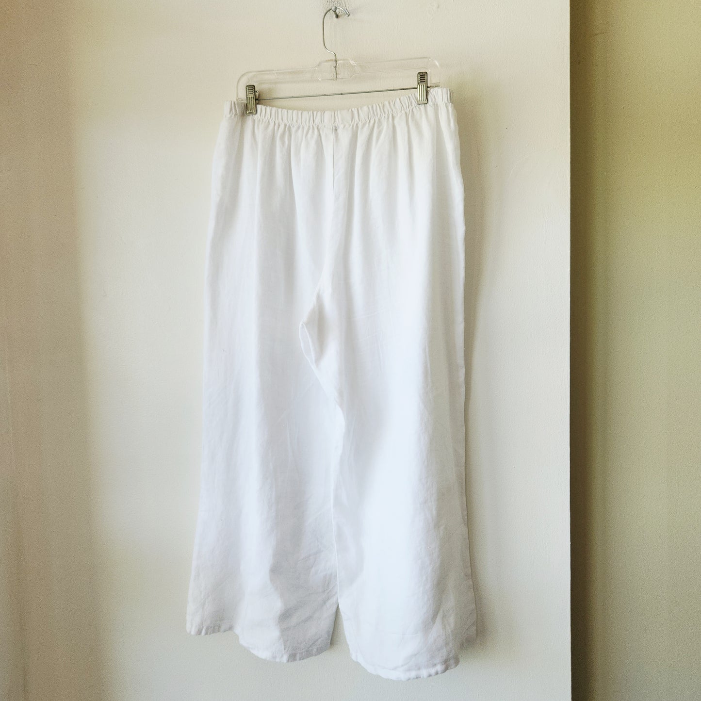 Habitat White 100% Linen Pull On Pants with Pocket Detail - XL
