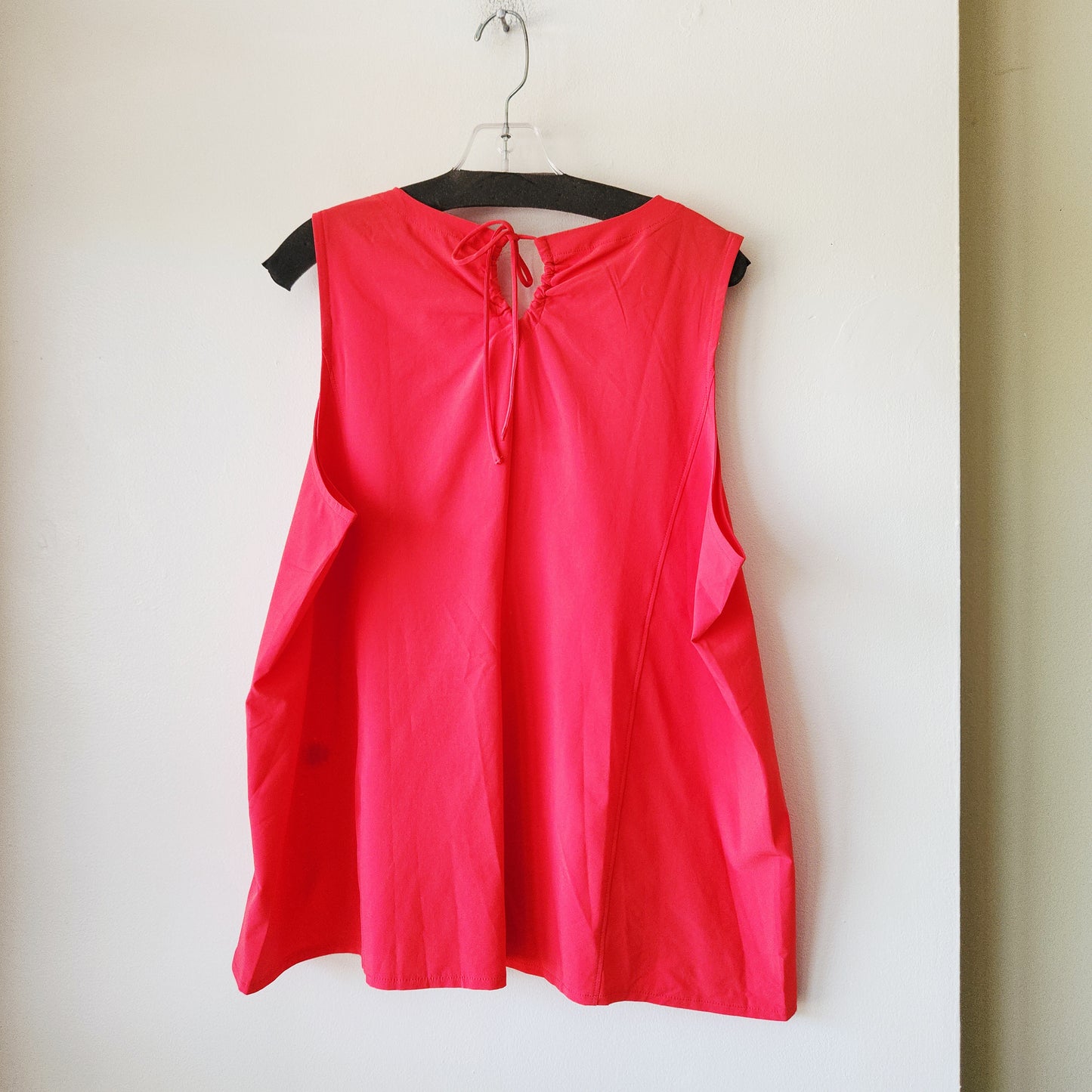 T by Talbots Coral Sleeveless Top with Notched Hem & Tie Detail - XL Petite - New