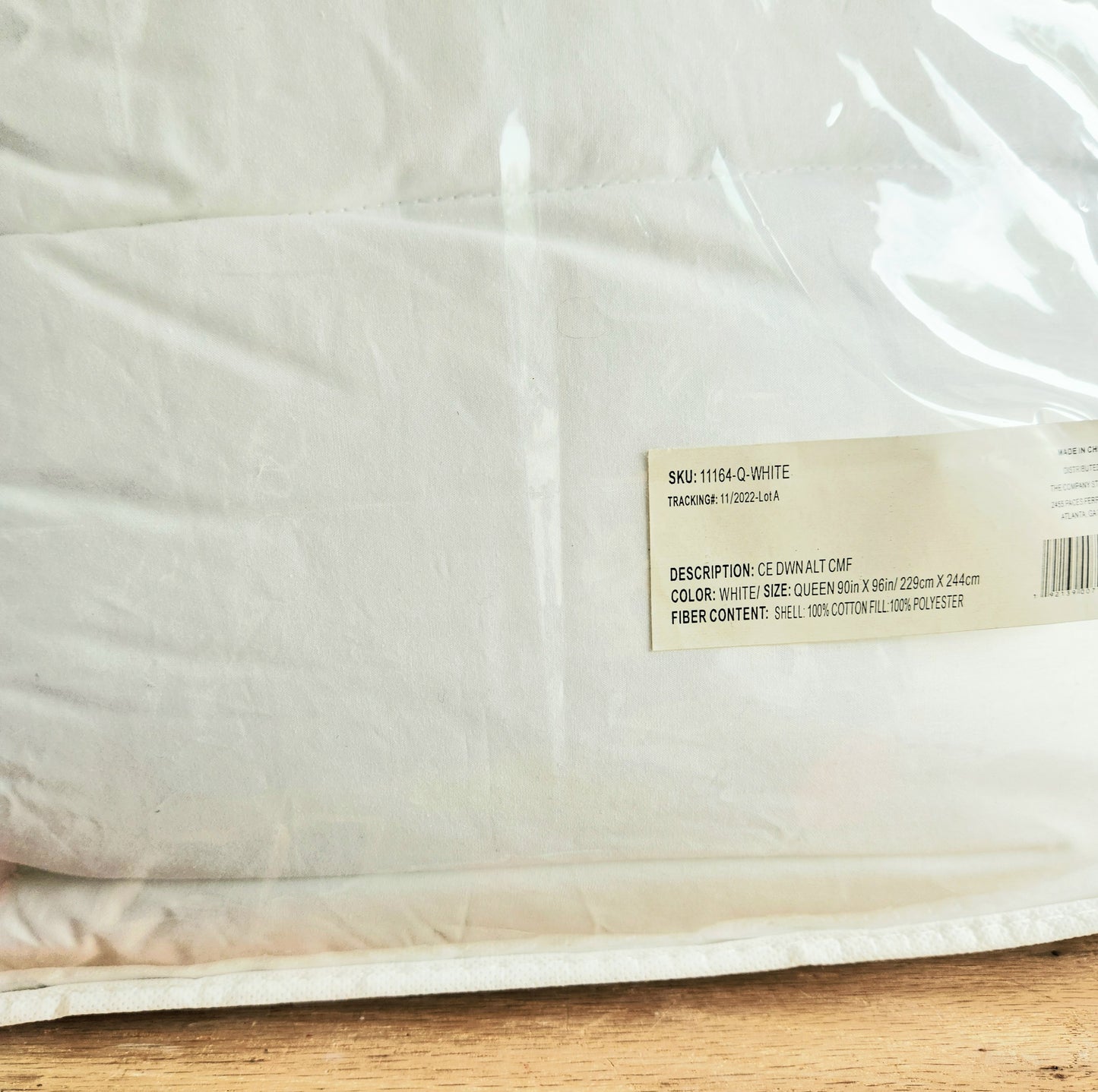 The Company Store Comforter White Queen Cotton Filled
