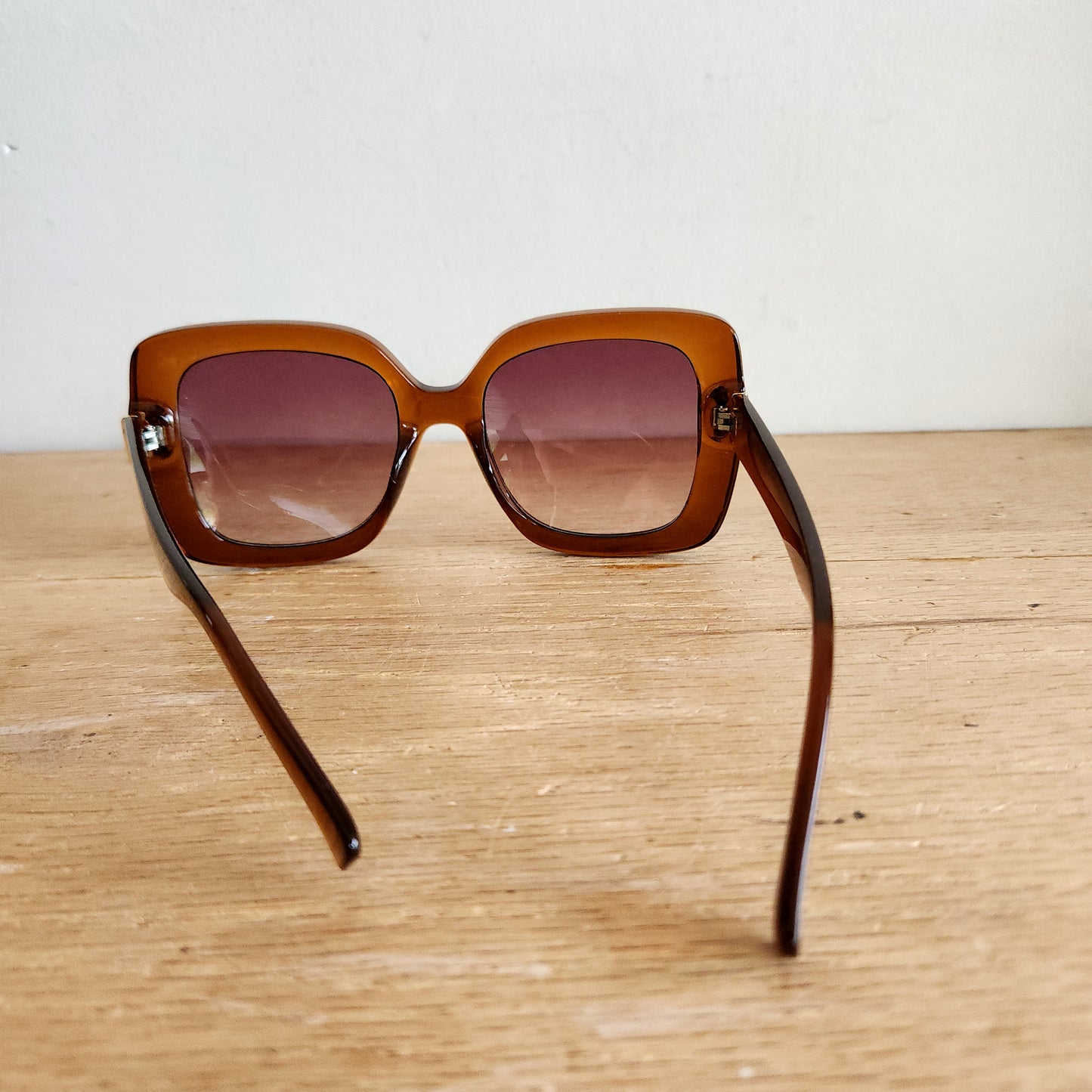 Brown Oversized Square Sunglasses