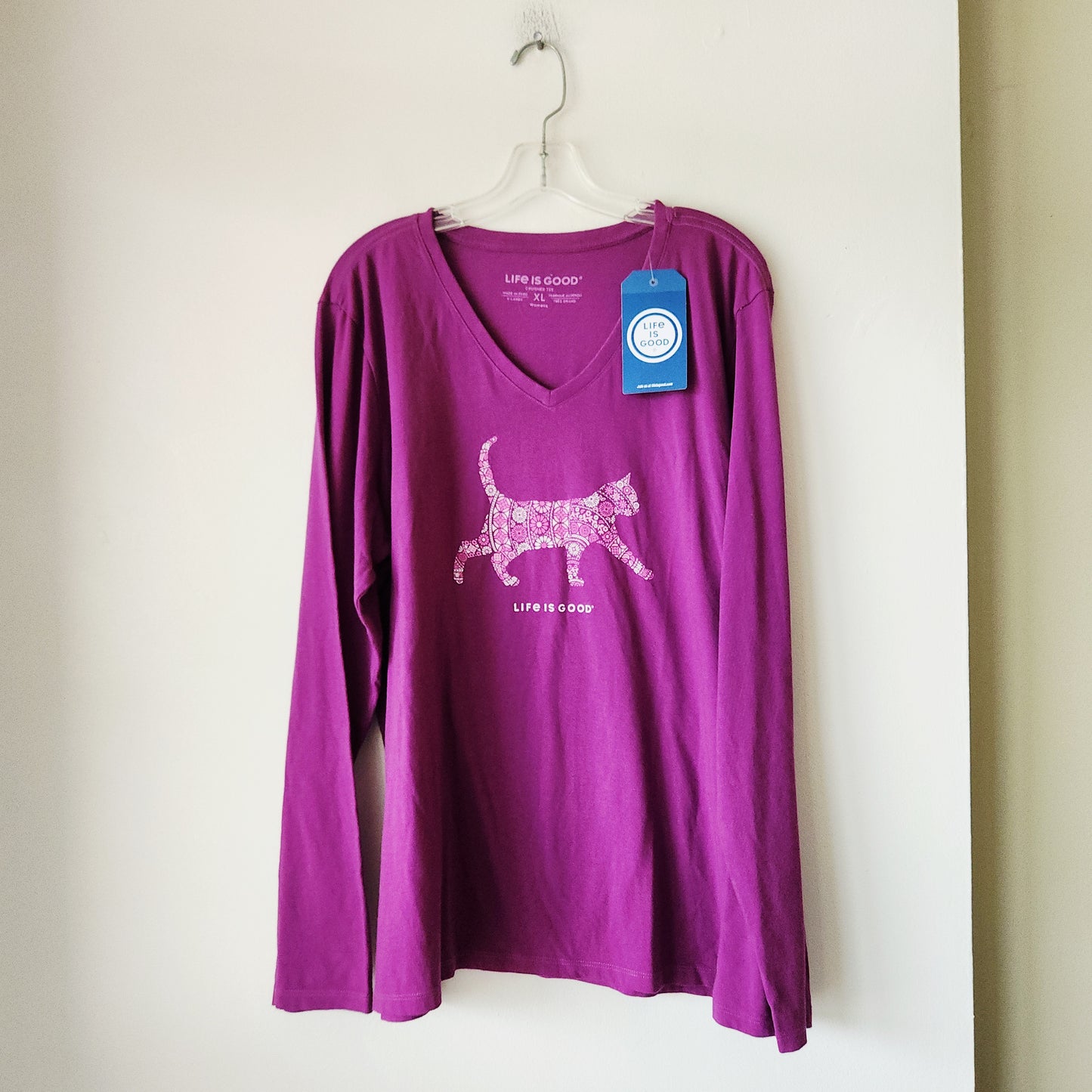 Life is Good Cat Crusher Tee - XL - New