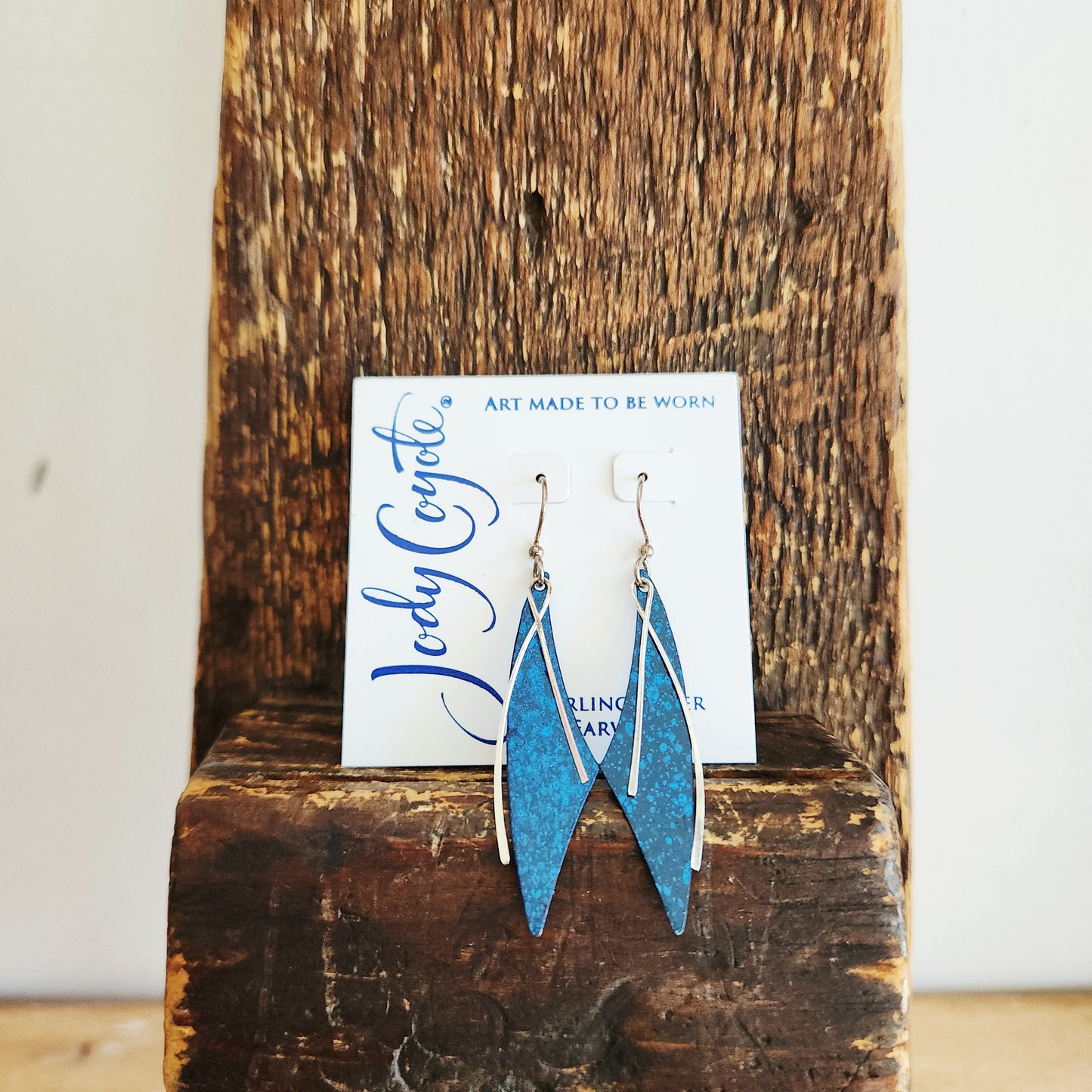 Jody Coyote Earrings with Sterling Silver Ear Wires - New