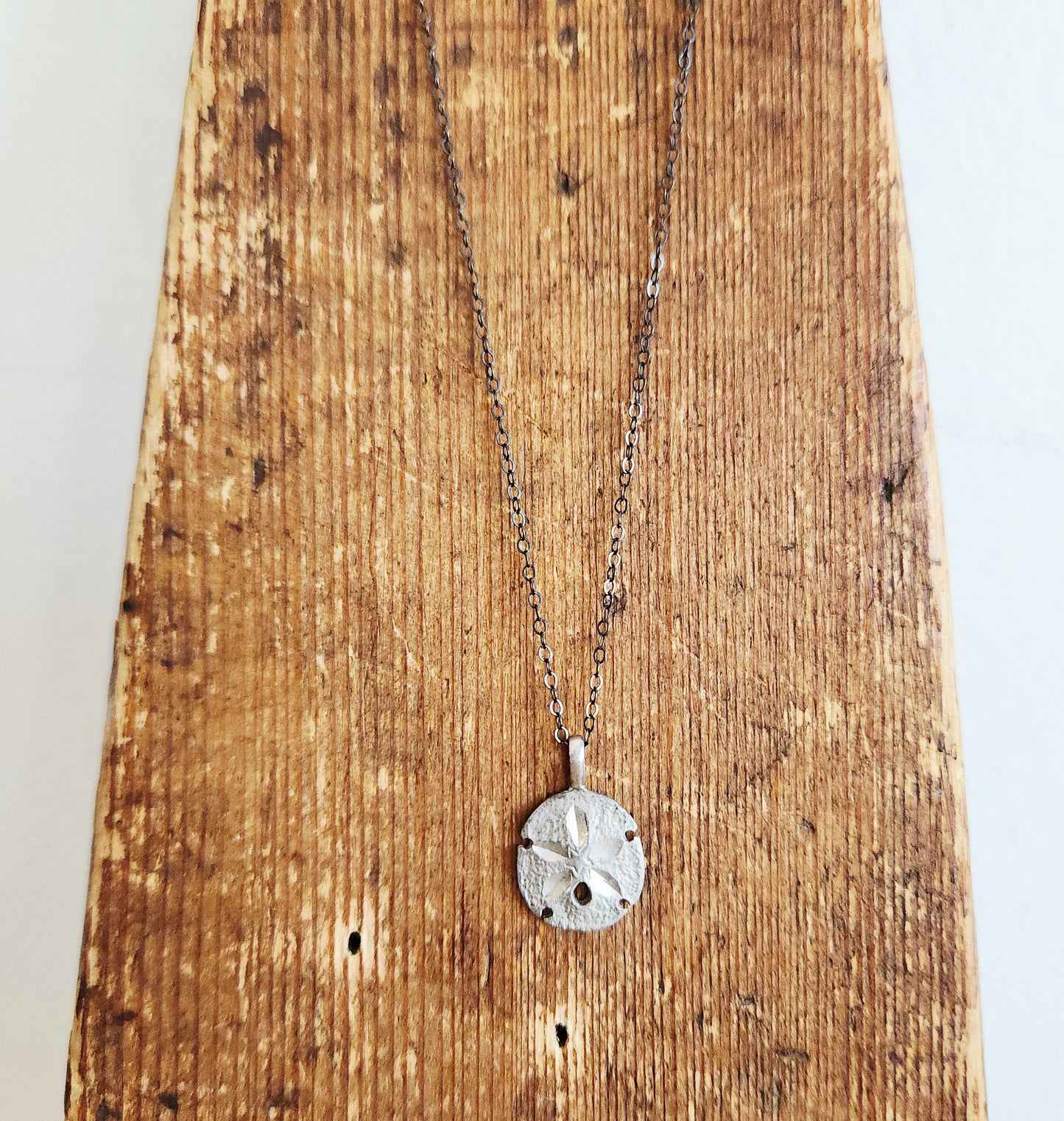 Sterling Silver Sand Dollar Charm Necklace
