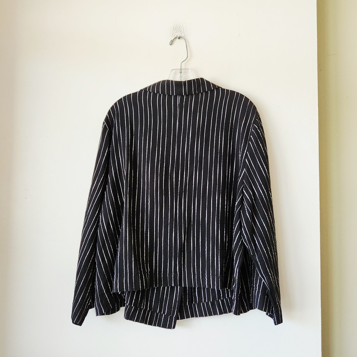Liv by Habitat Clothes Linen & Cotton Blend Striped Top with Buttons - XL