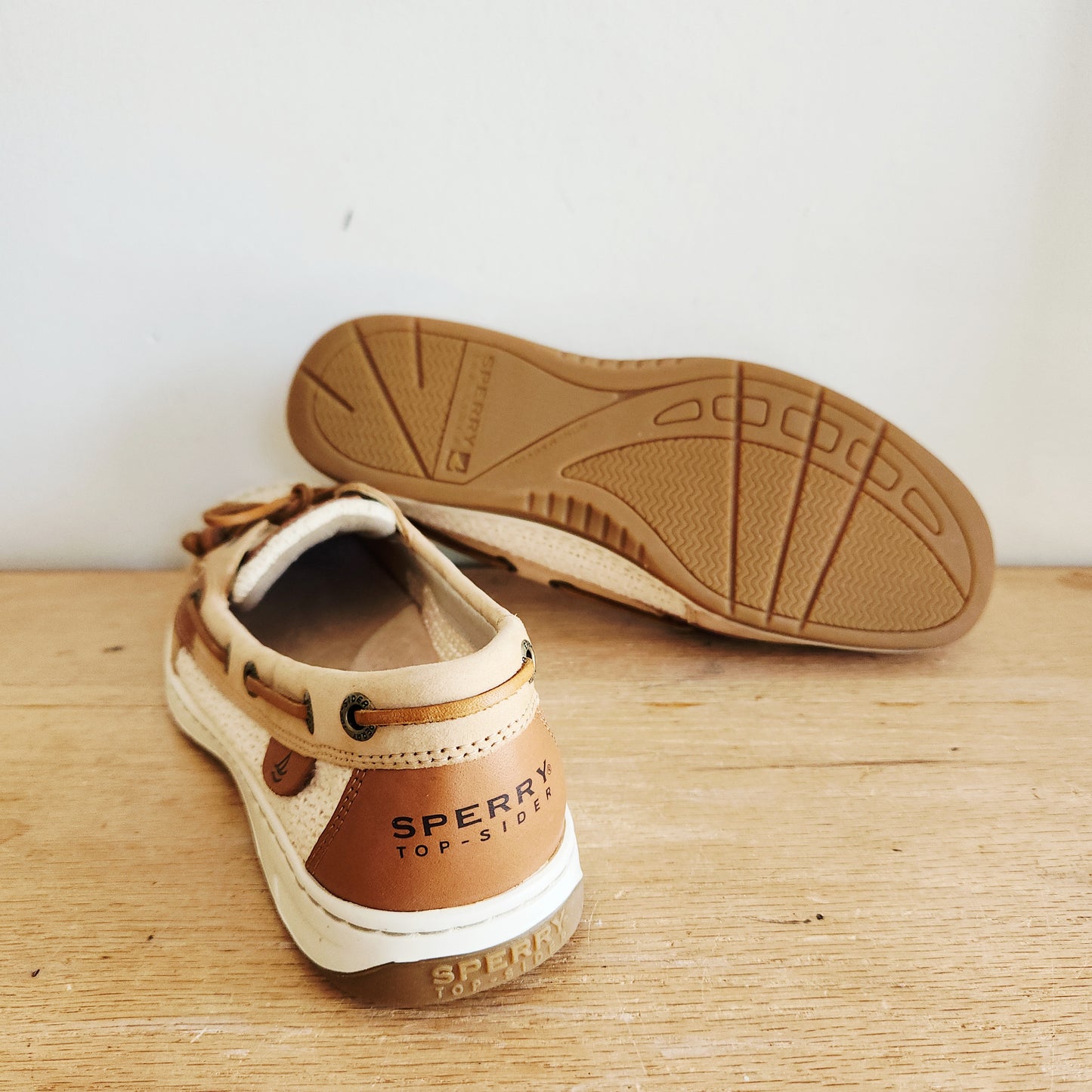 Sperry Topsiders Leather & Crochet Boat Shoes - 9M