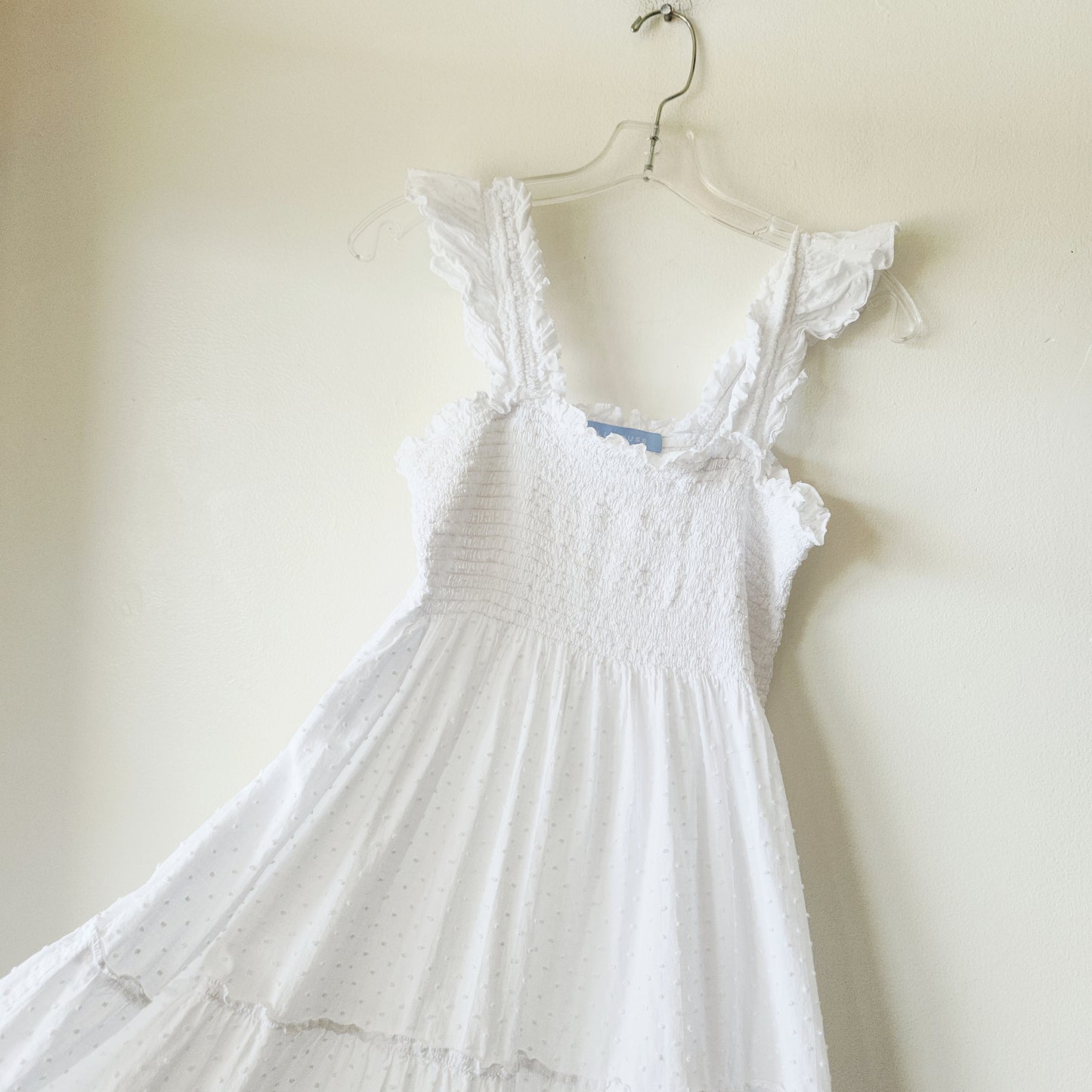 Hill House 100% Cotton Smocked Top Dress - L