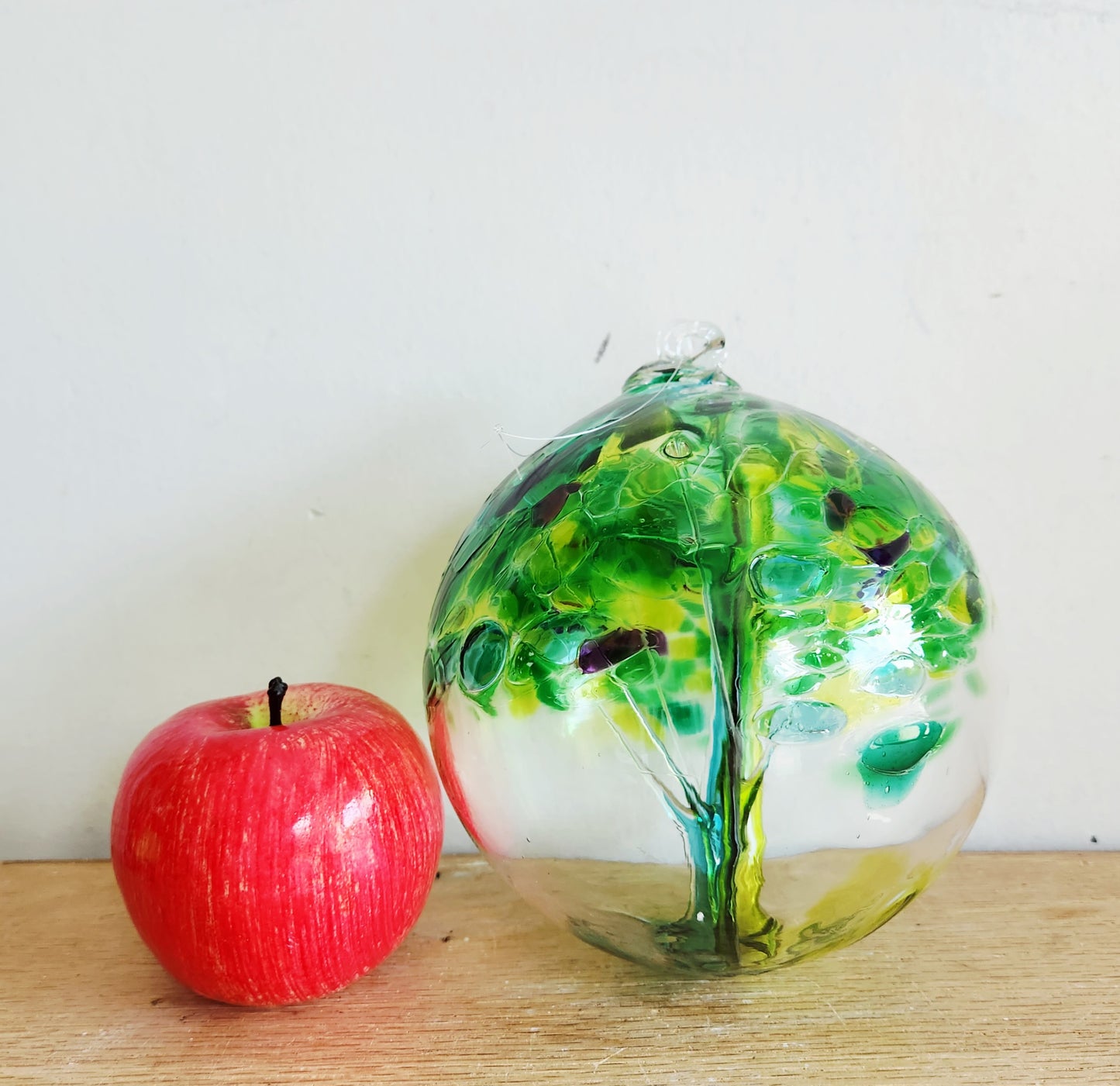 Kitra Art Glass Tree of Enchantment Orb 6"