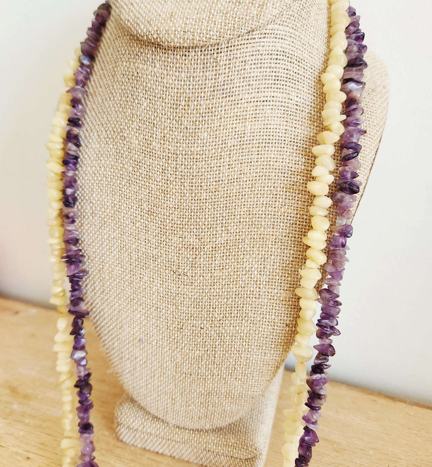 Polished Stone Beads - Two Strands