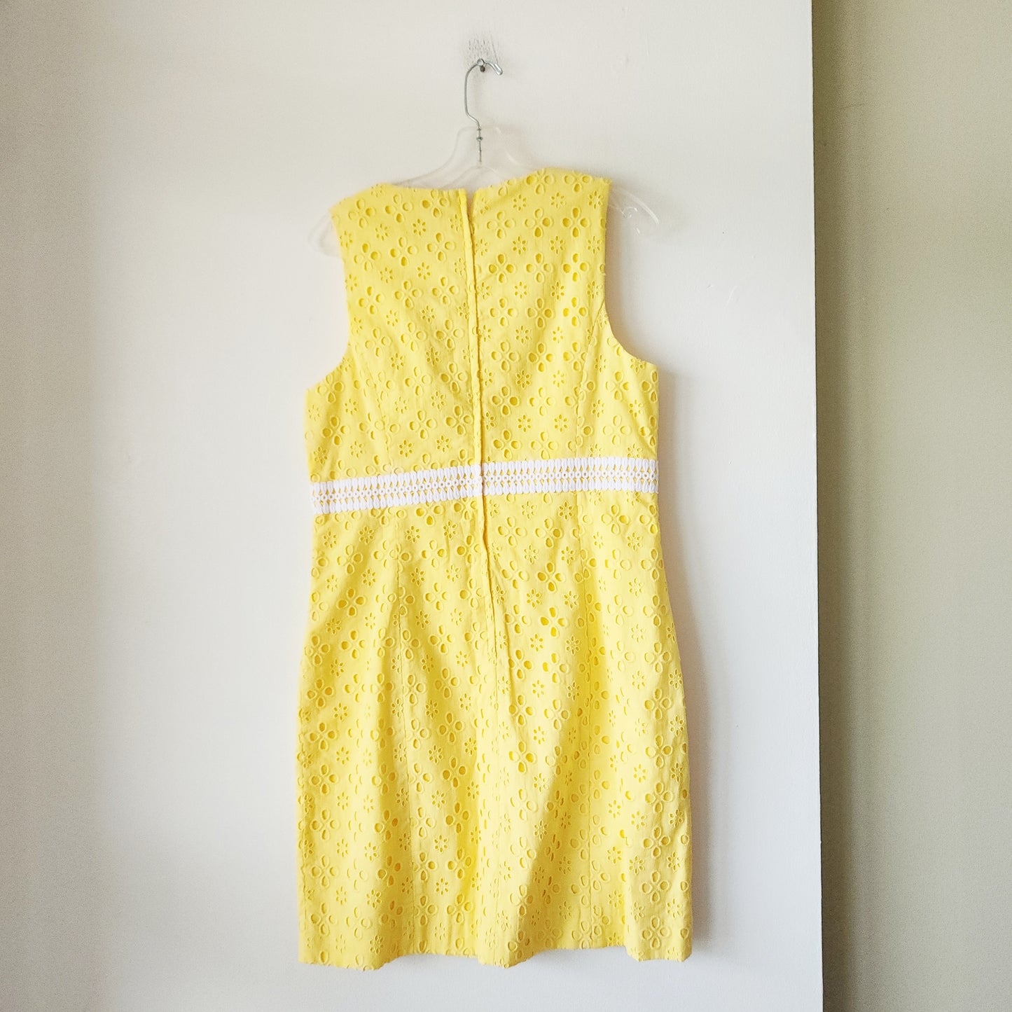 Lilly Pulitzer Sunshine Yellow Eyelet Shift Dress - size 10 - New