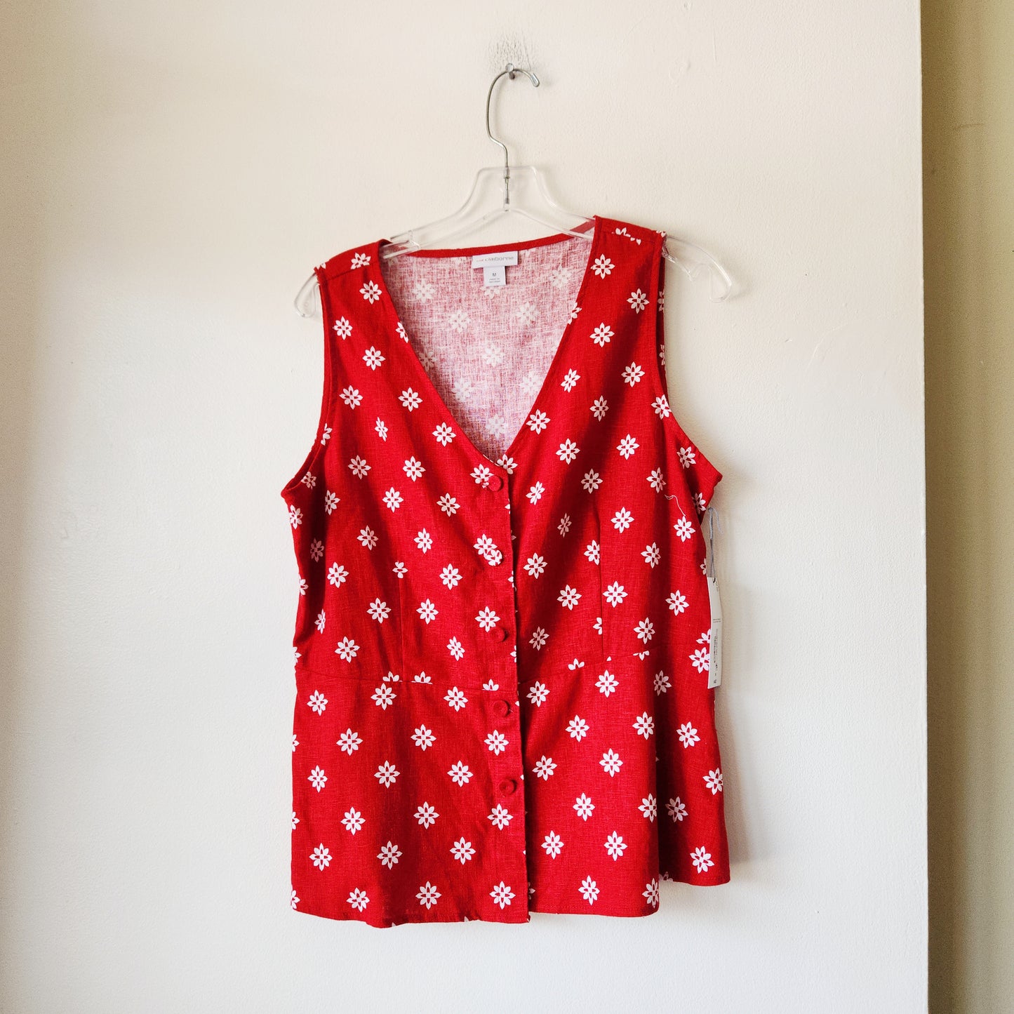 Liz Claiborne Linen Blend Vest Top - M - New