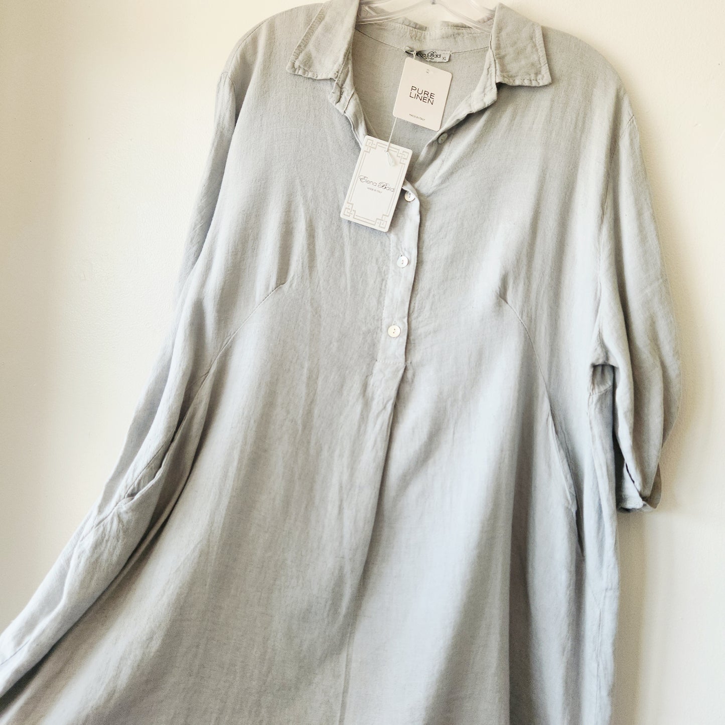 Elena Baldi 100% Linen Tunic Dress - XL - New