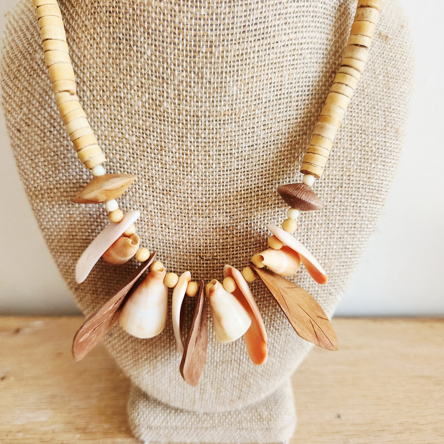 Shell & Wood Necklace