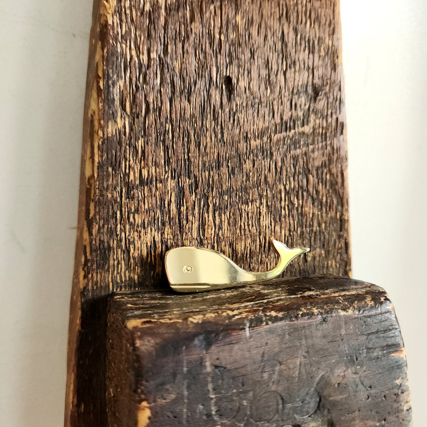 Goldtone Whale Pin