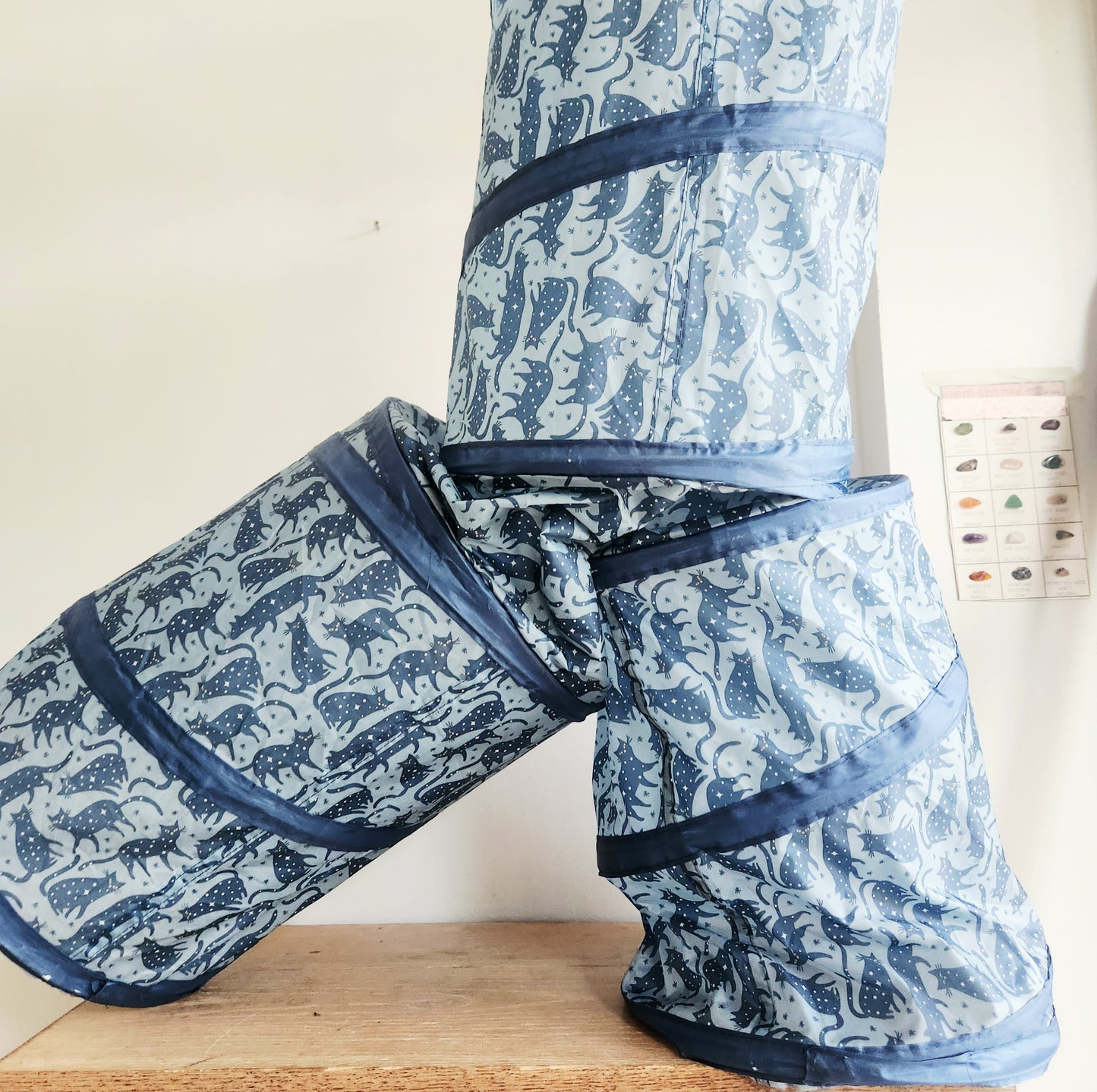Whisker City Blue Cat Print Pop-Up Tunnel Cat