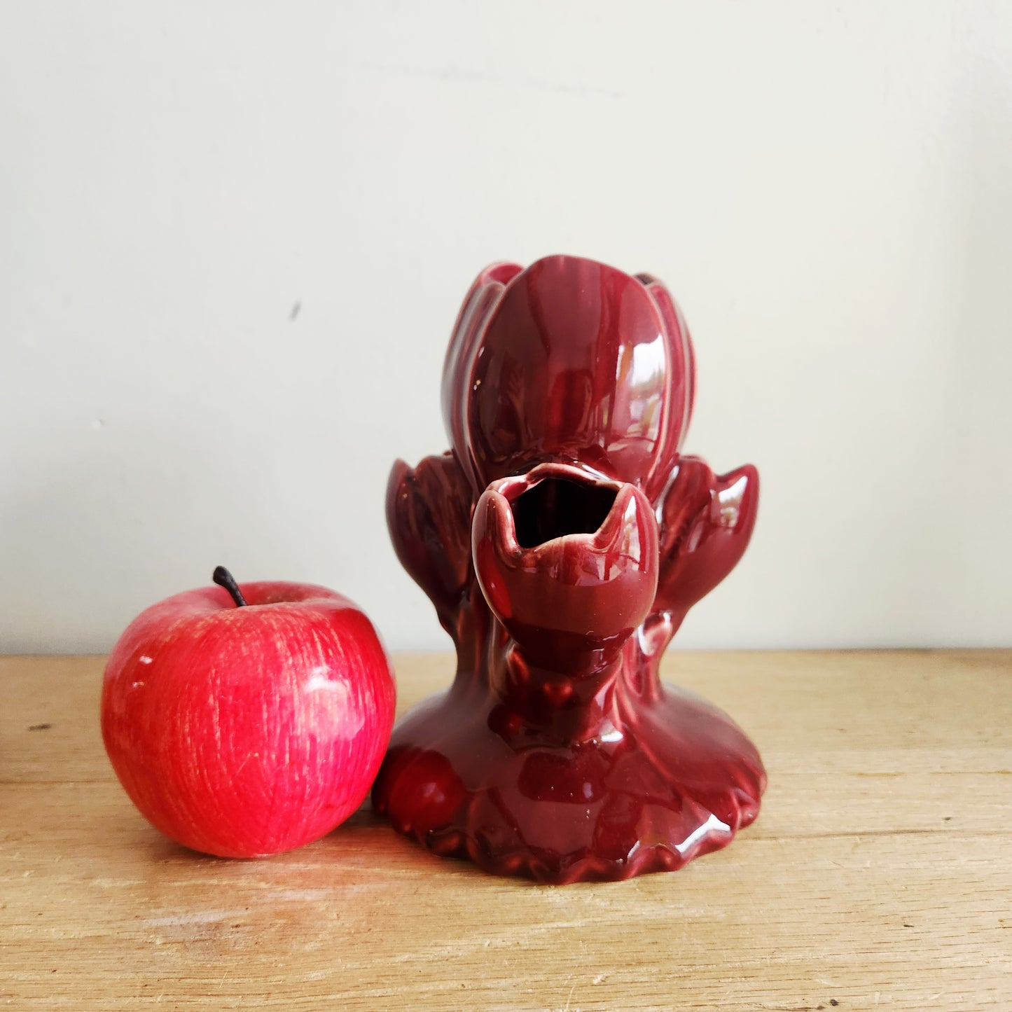 Vintage Ceramic Multi-Vase Burgundy