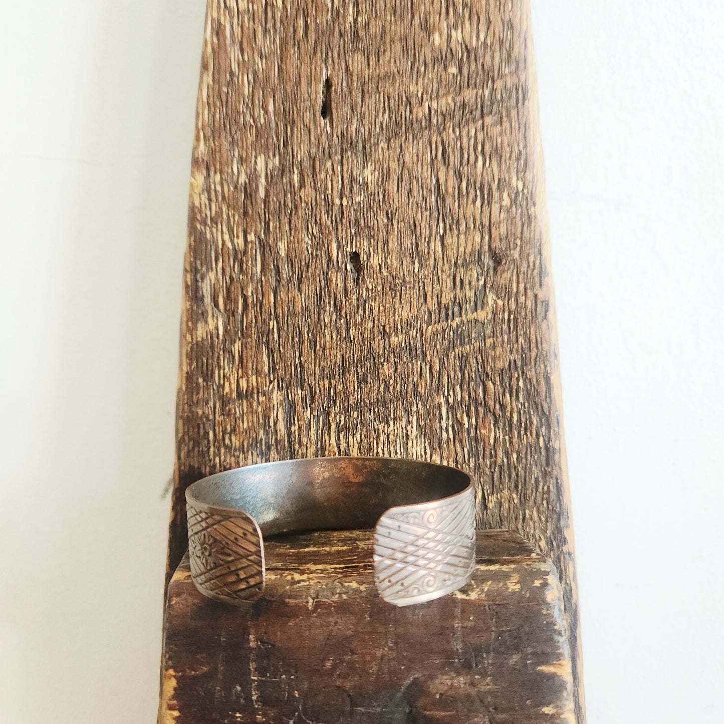 Metal Cuff Bracelet with Design