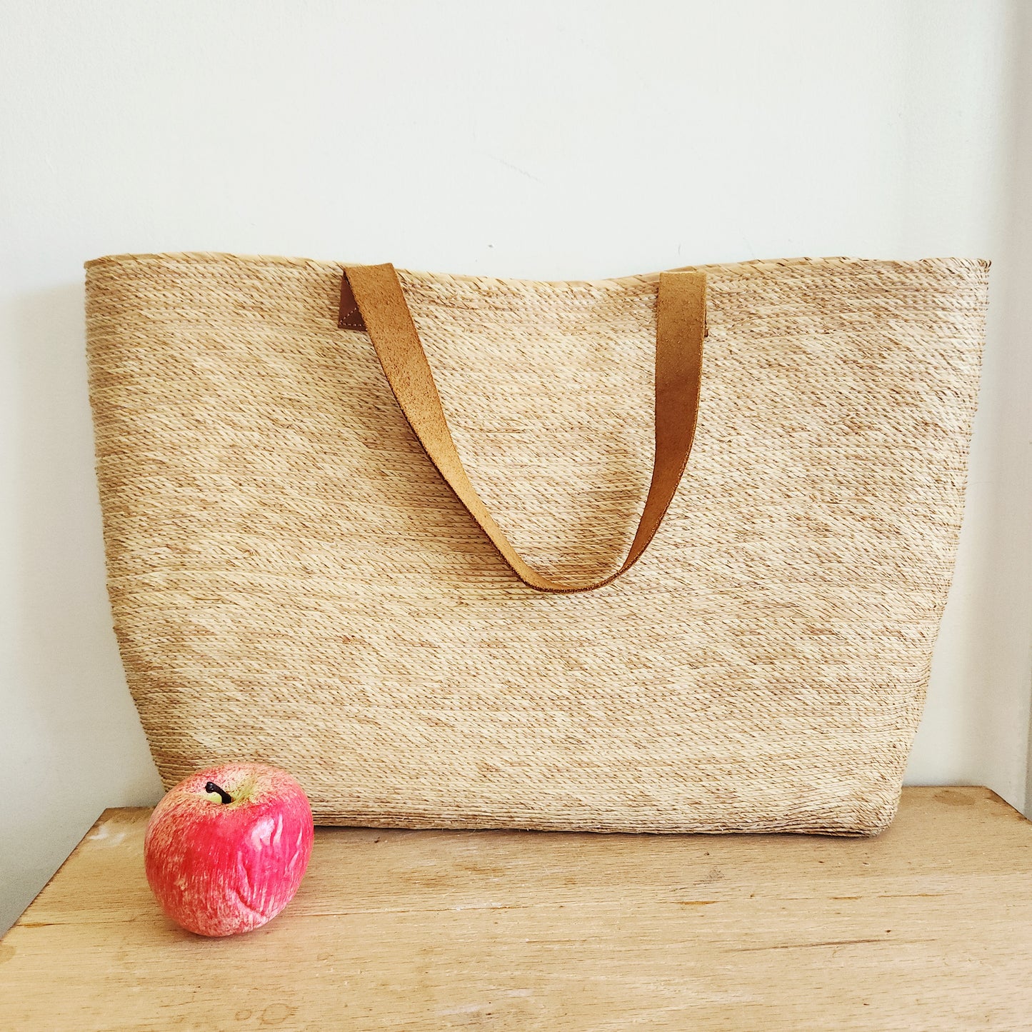 Woven Open Top Tote Bag