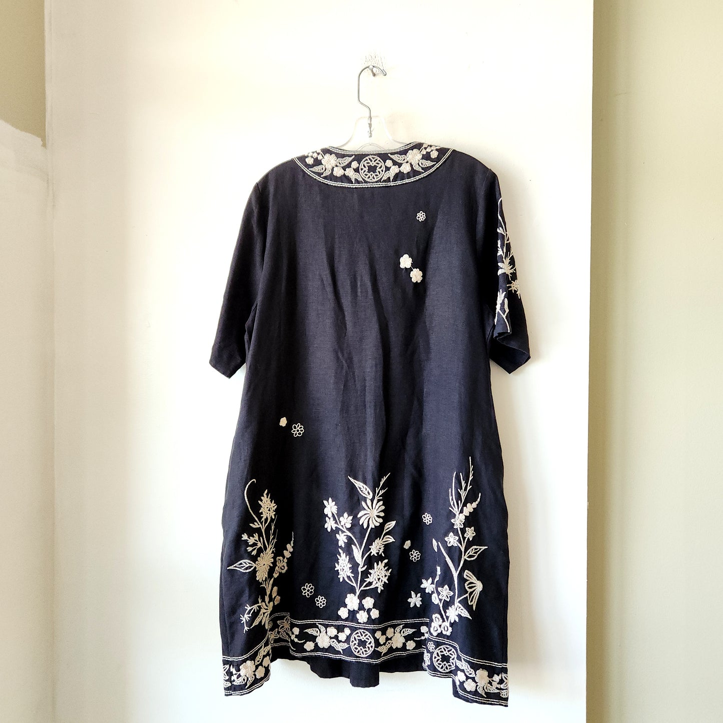 Johnny Was 100% Linen Tunic Dress with Pockets - L