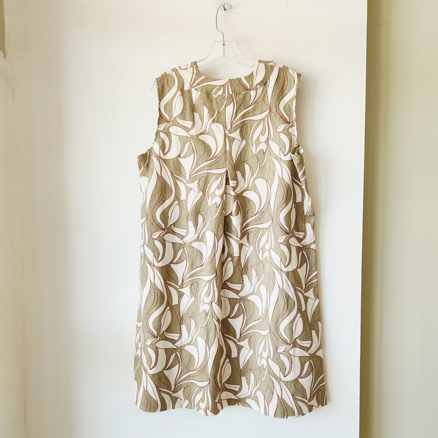 K & US Stockholm 100% Linen Sleeveless Dress - size 44/14