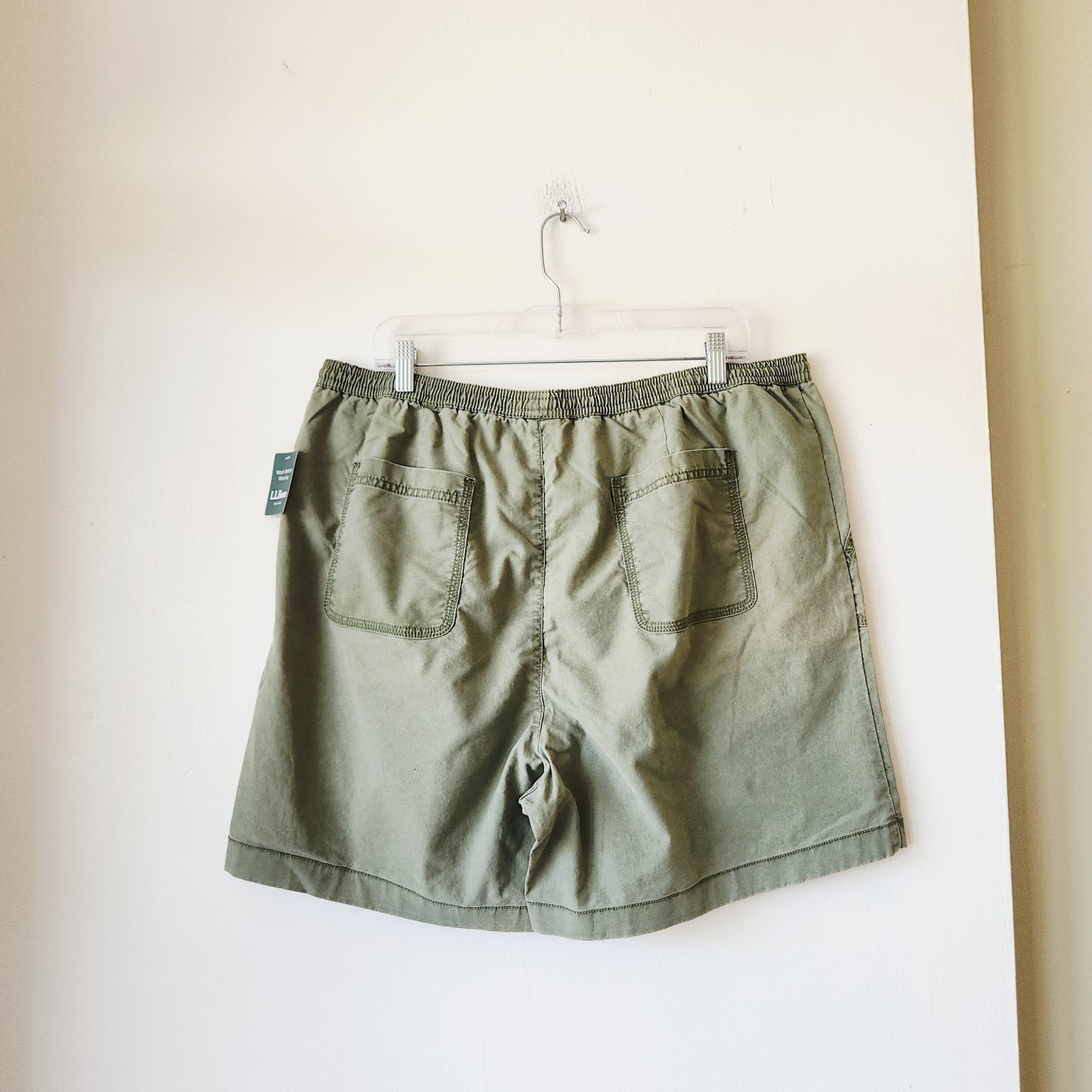 LL Bean Drawstring 100% Cotton Shorts - size 18 - New