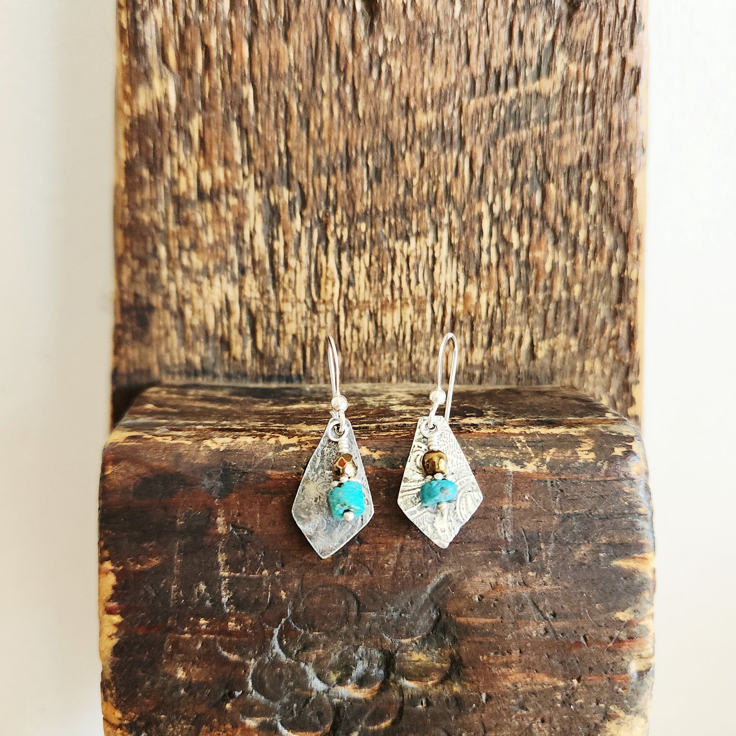 Stamped Dangle Earrings