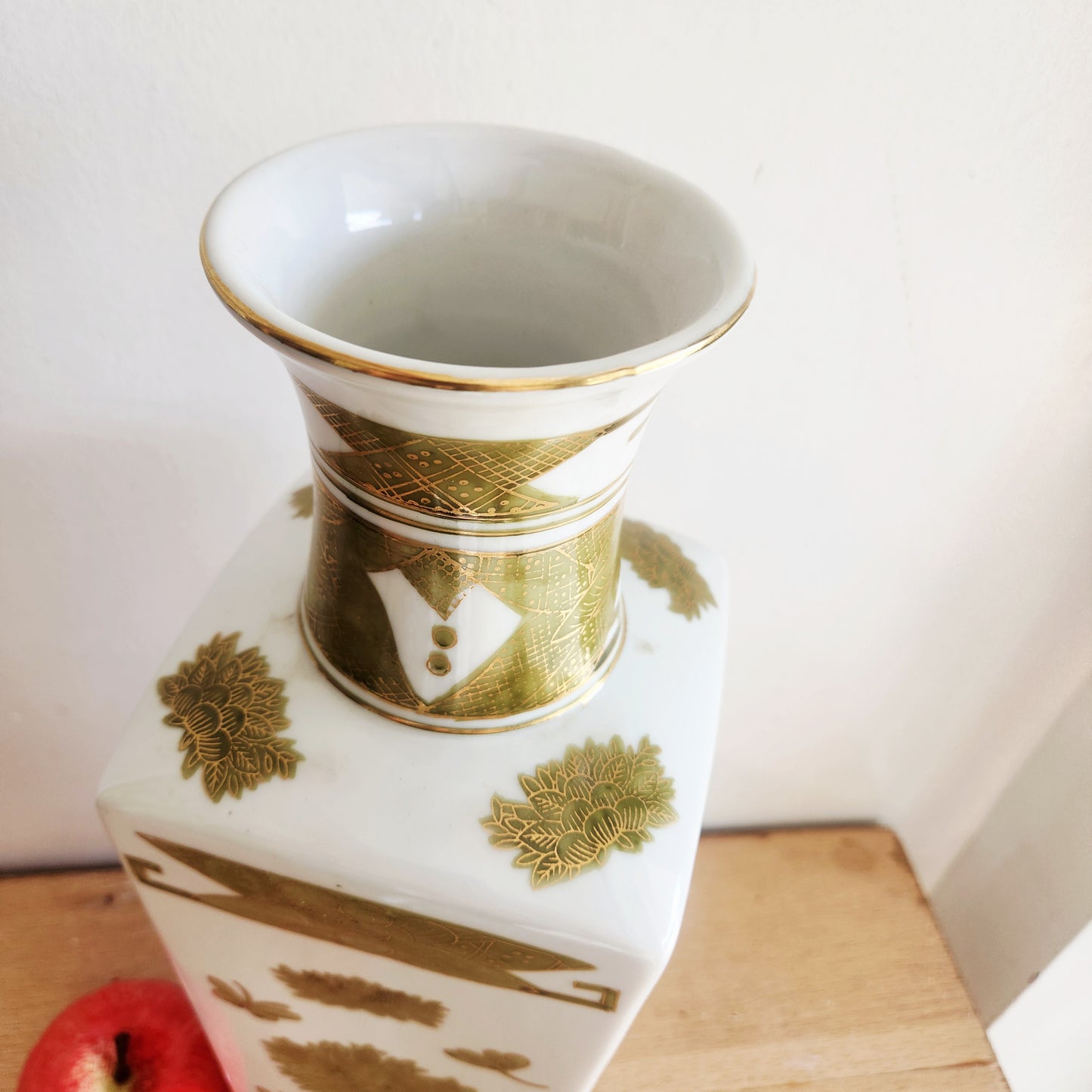 Vintage LJ Japan Porcelain Vase 16"