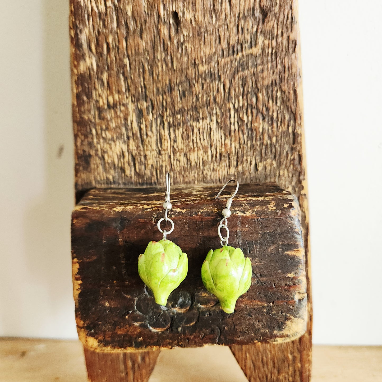 Ceramic Artichoke Earrings