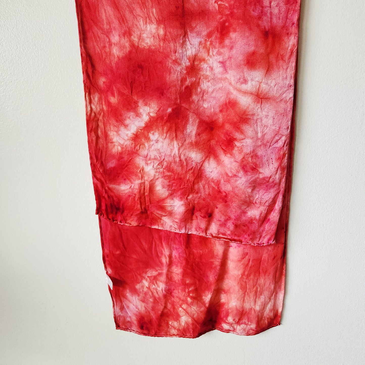 100% Silk Tie Dye Rolled Edge Scarf