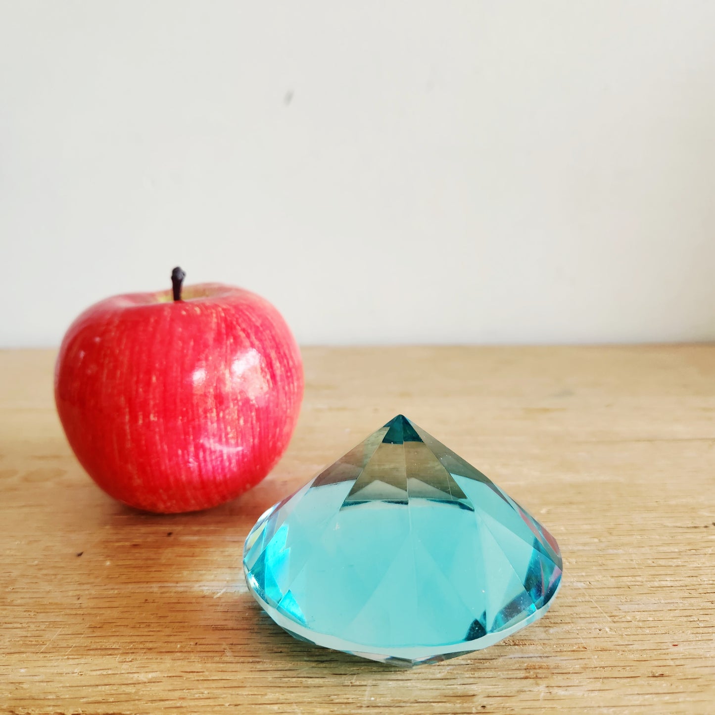 Blue Facetee Prism Paperweight