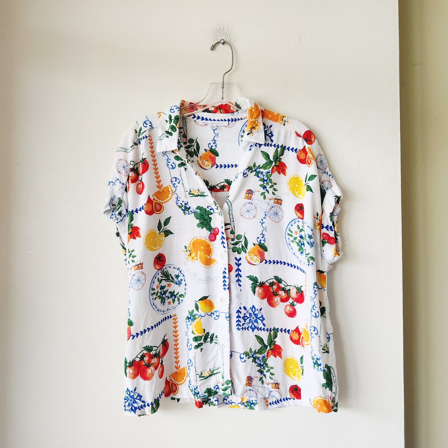 Jane + Delancey Capri Print Button Up Shirt - XL