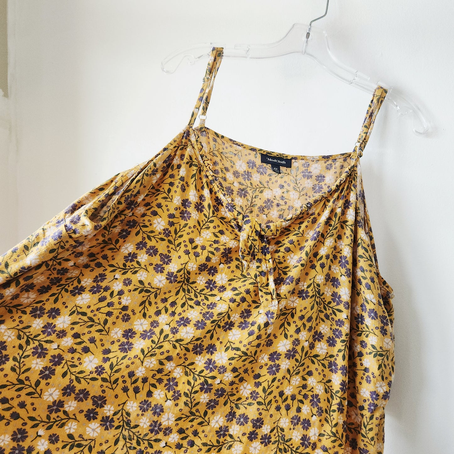 Mod Cloth Tank with Tie Detail - 4X