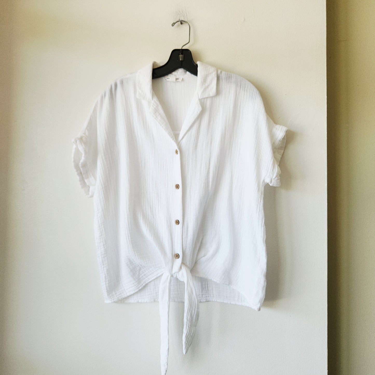BeachLunchLounge 100% Cotton Tie Front Top - M