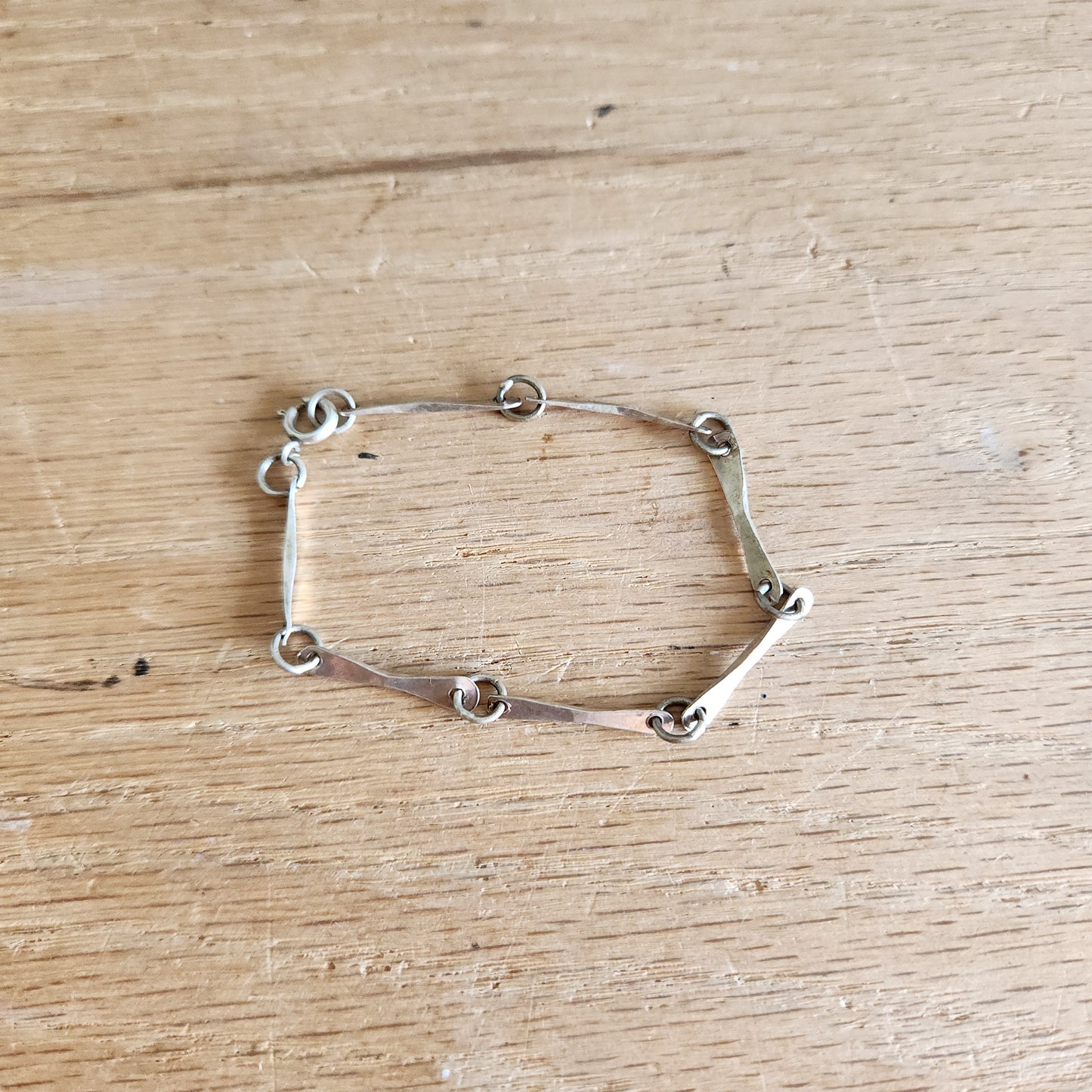 Link Bracelet with Sterling Silver Clasp