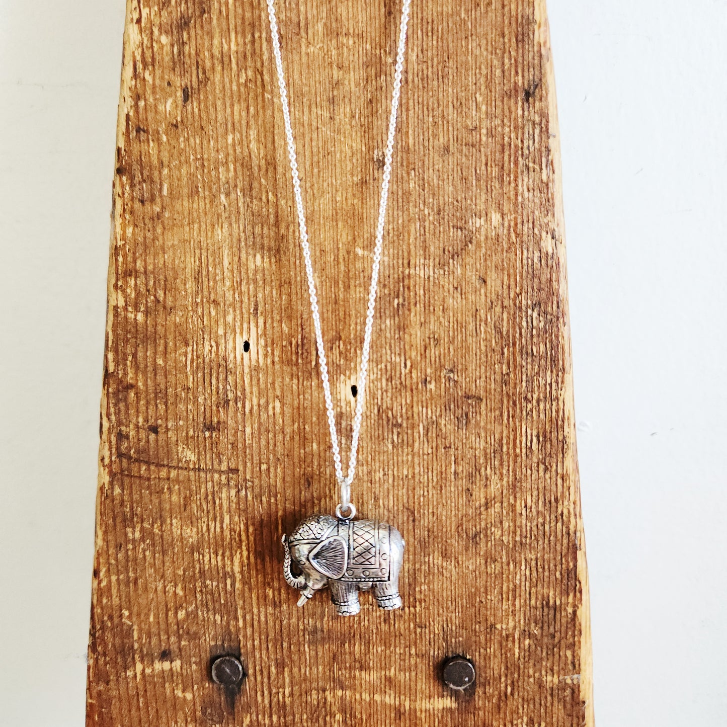 Sterling Silver Chain with Sterling Silver Elephant Pendant