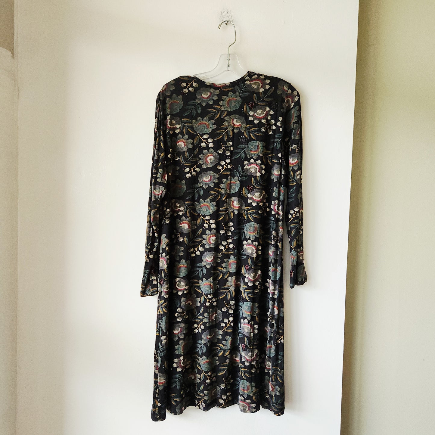 Gudrun Sjödén Jersey Dress with Front Pleat - L