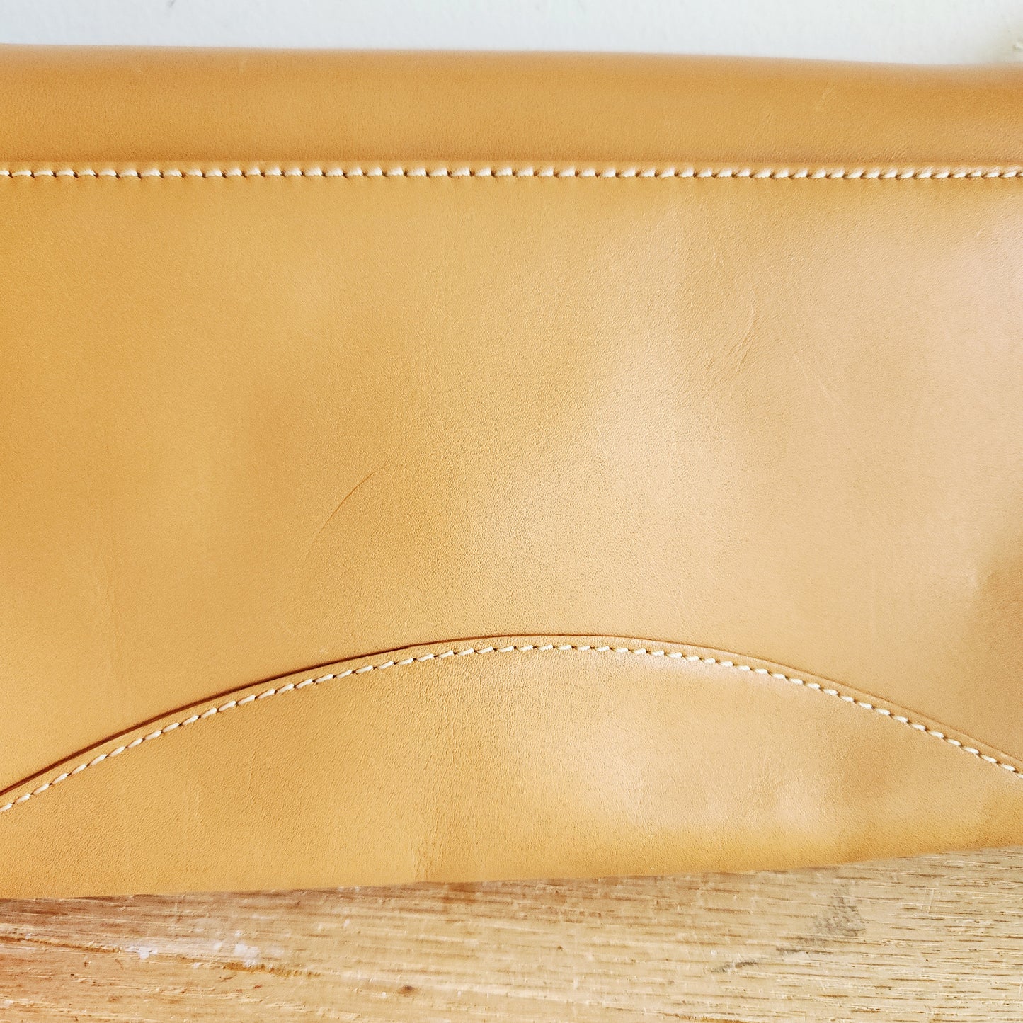 Talbots Camel Leather Envelope Purse