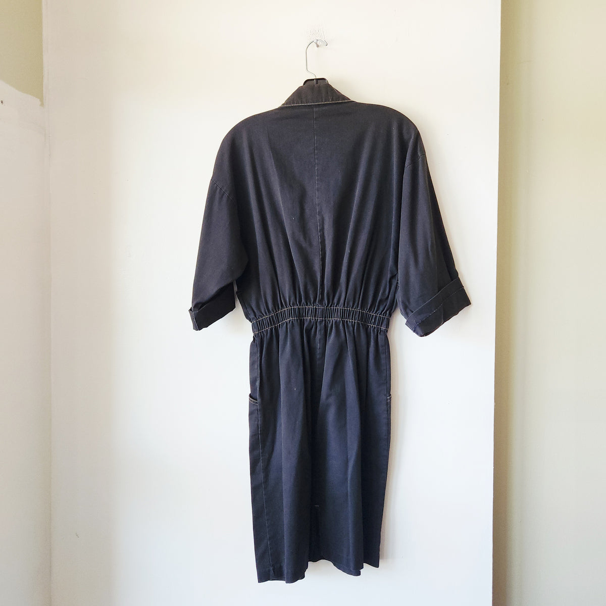 Vintage Ideas Black Denim Shirtdress - M