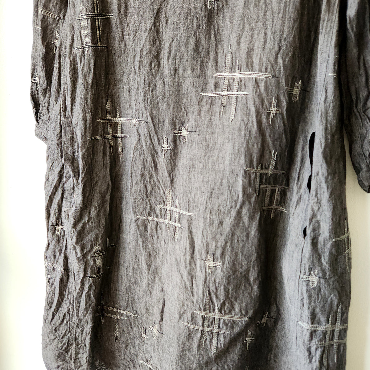 Poetry 100% Linen Textured Tunic with Pockets - size 12