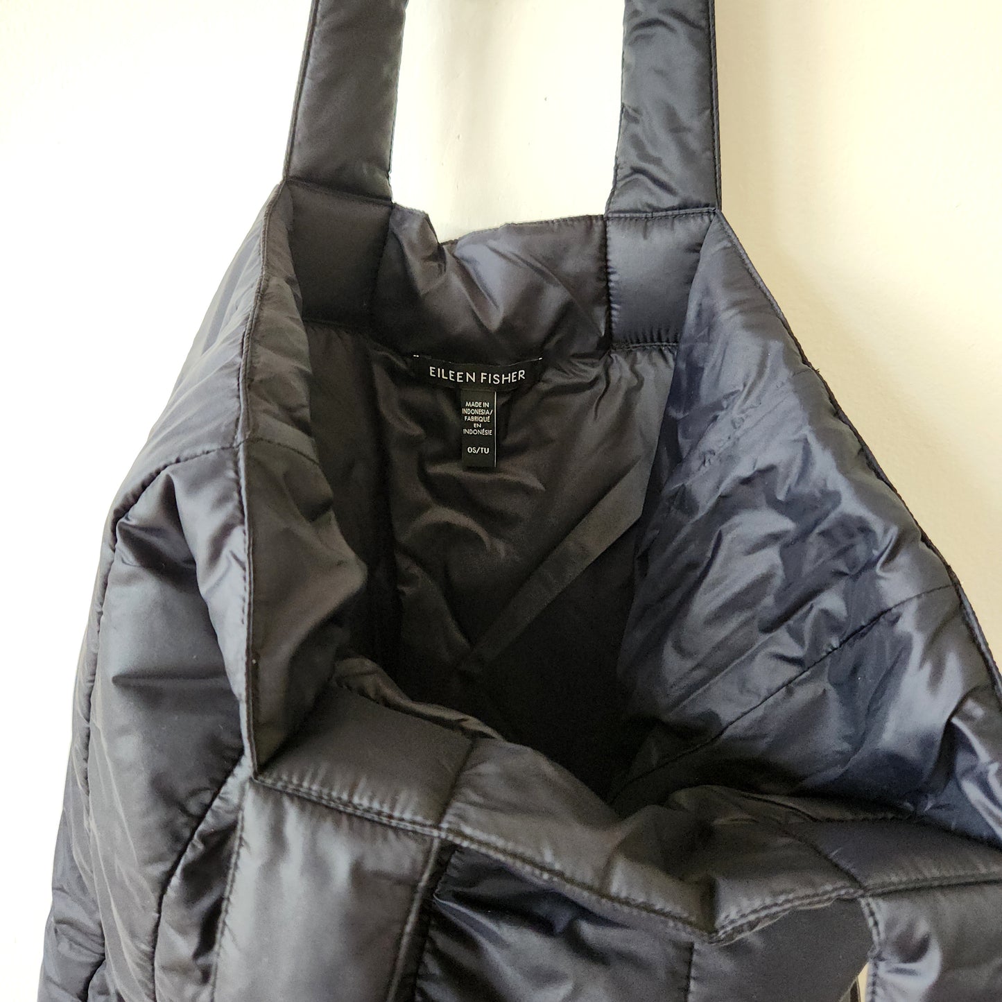 Eileen Fisher Black Puffer Tote