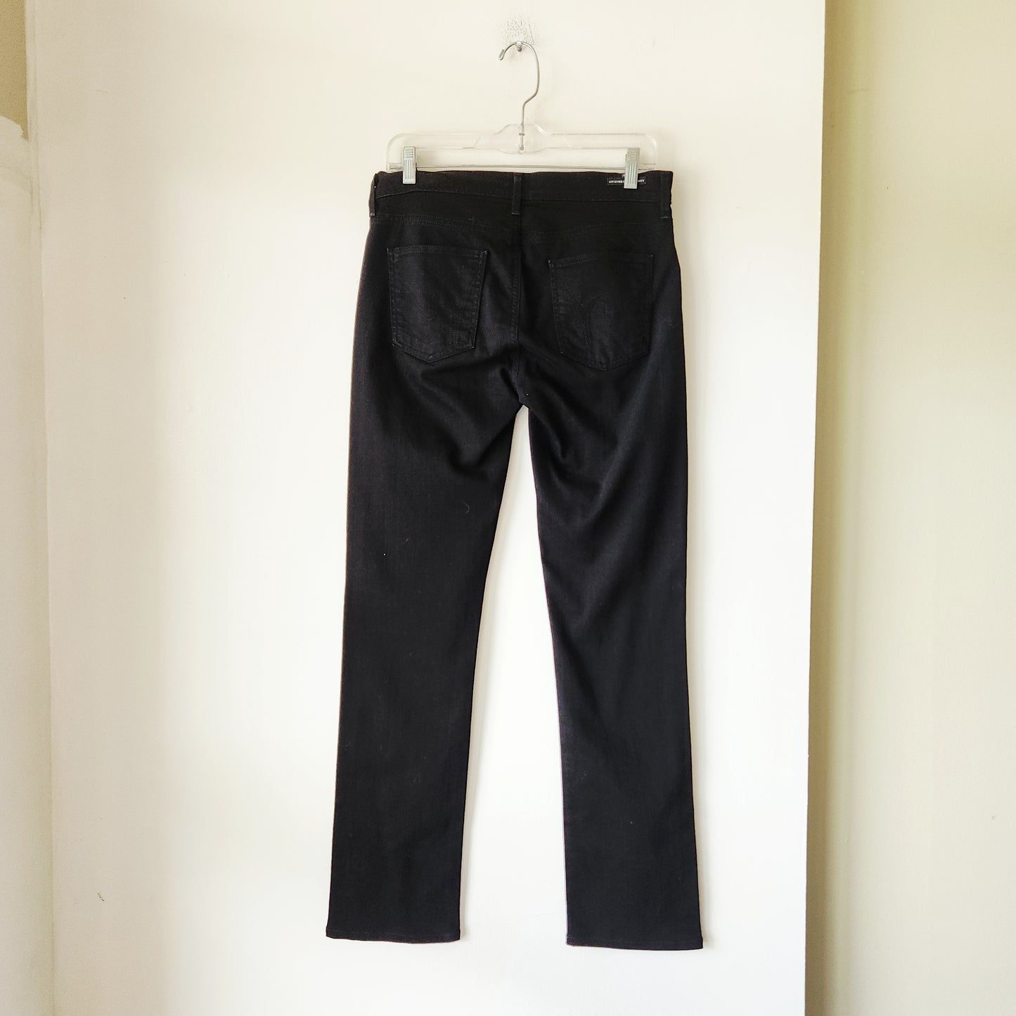 Citizens of Humanity Medium Rise Straight Leg Black Jeans - size 28