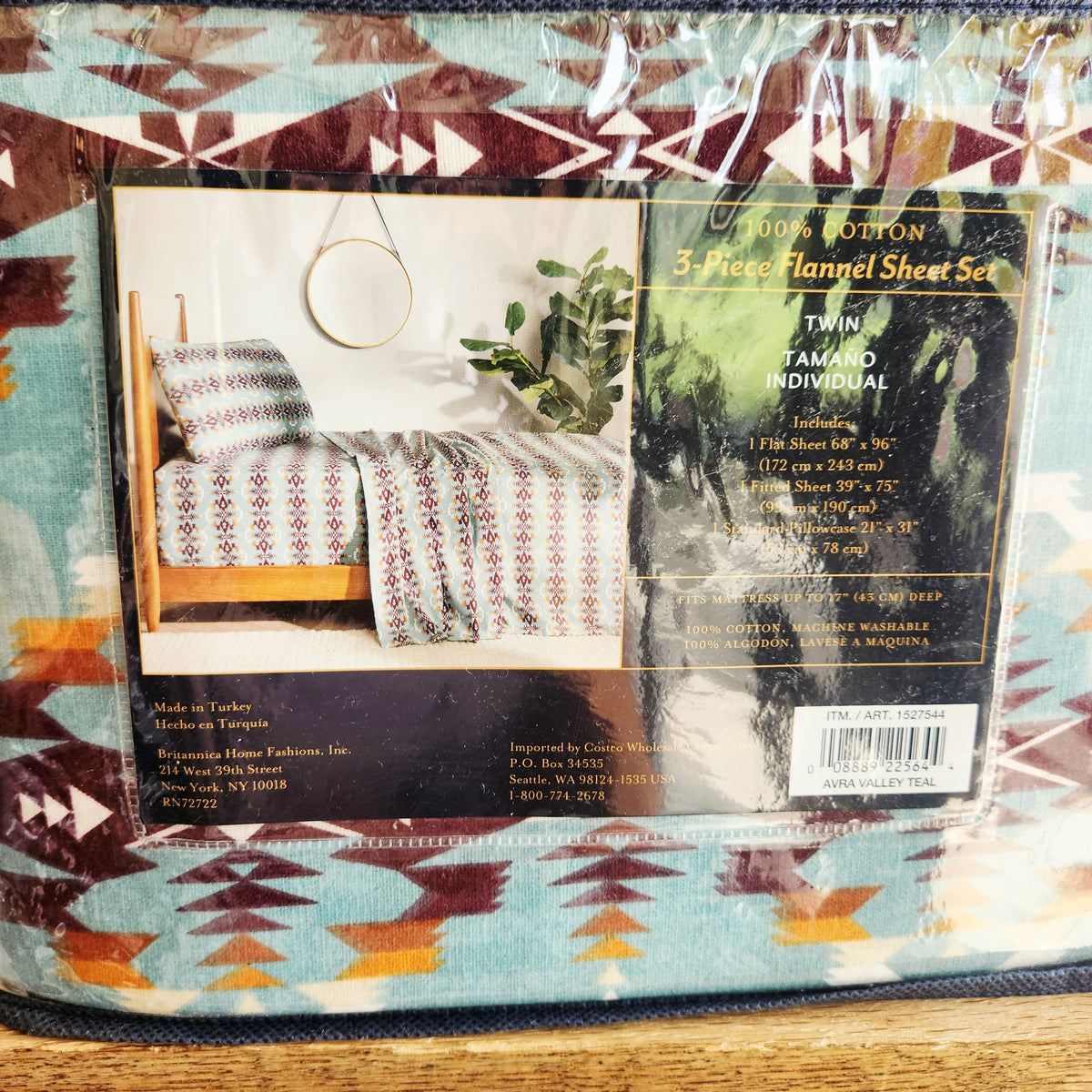 Pendleton Twin 3 Piece Flannel Sheet Set
