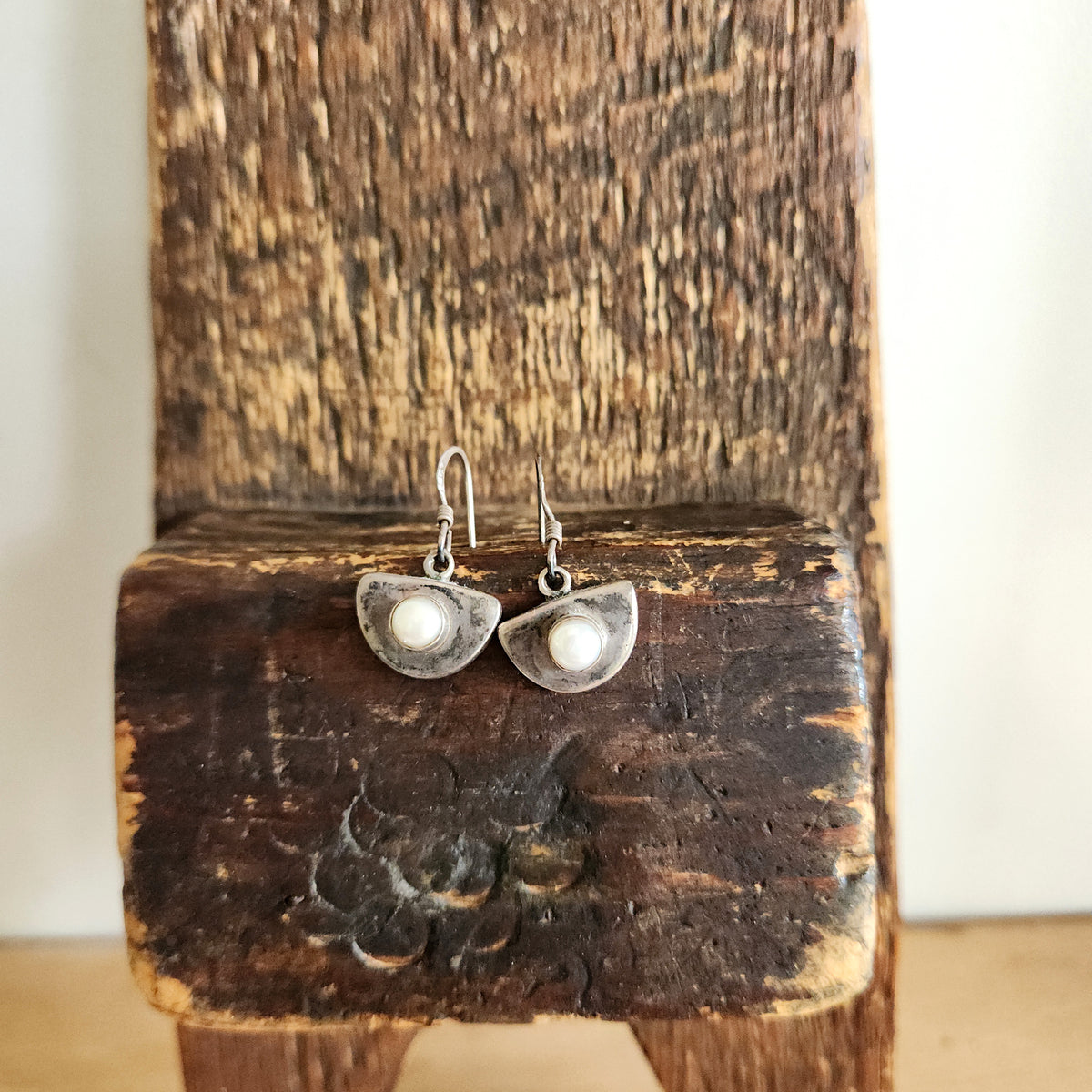 Sterling Silver Half Moon Earrings