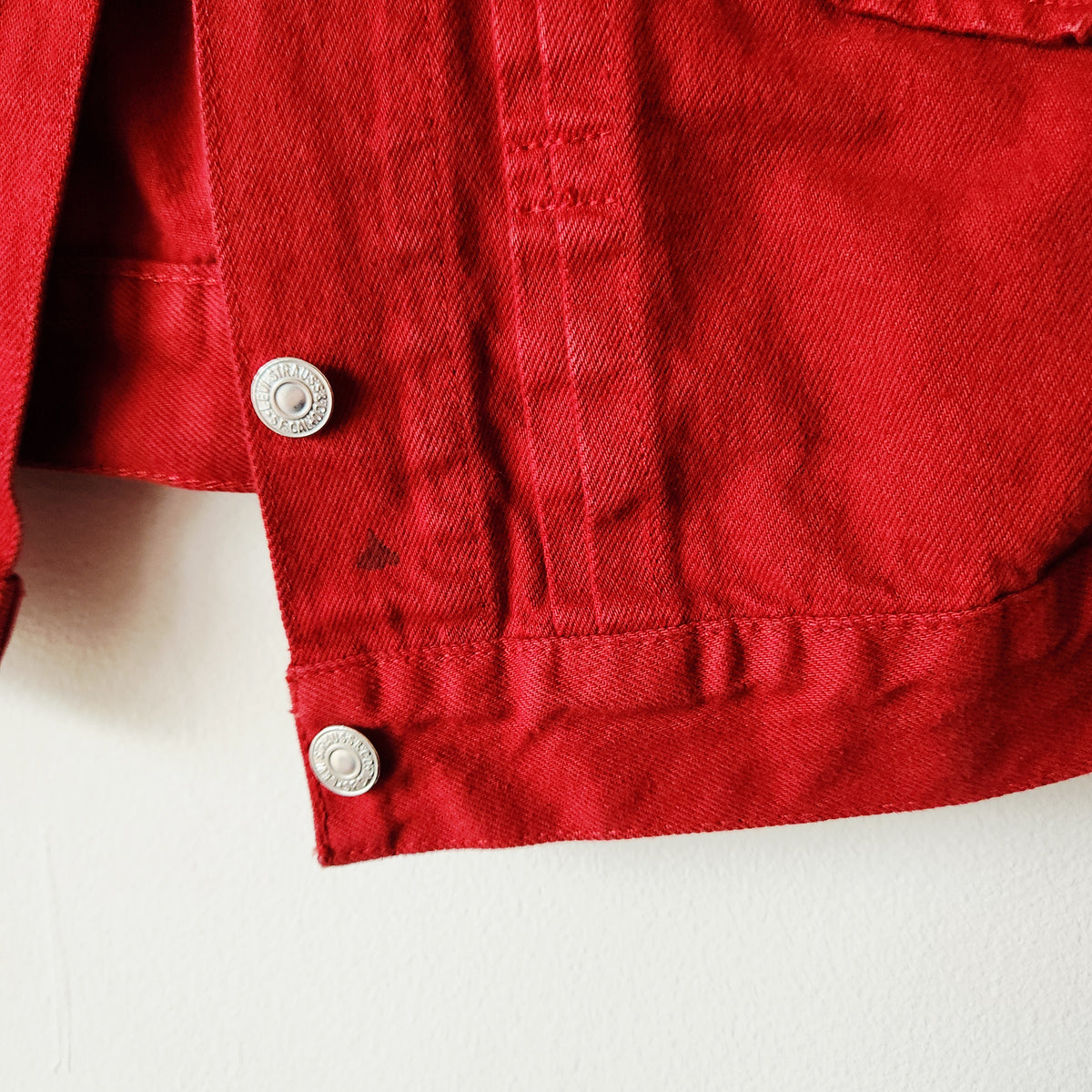 Vintage Levi's Red Denim Vest - L