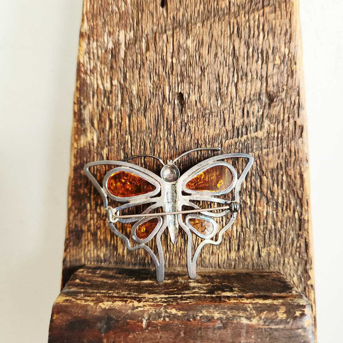 Sterling Silver Large Butterfly Pin