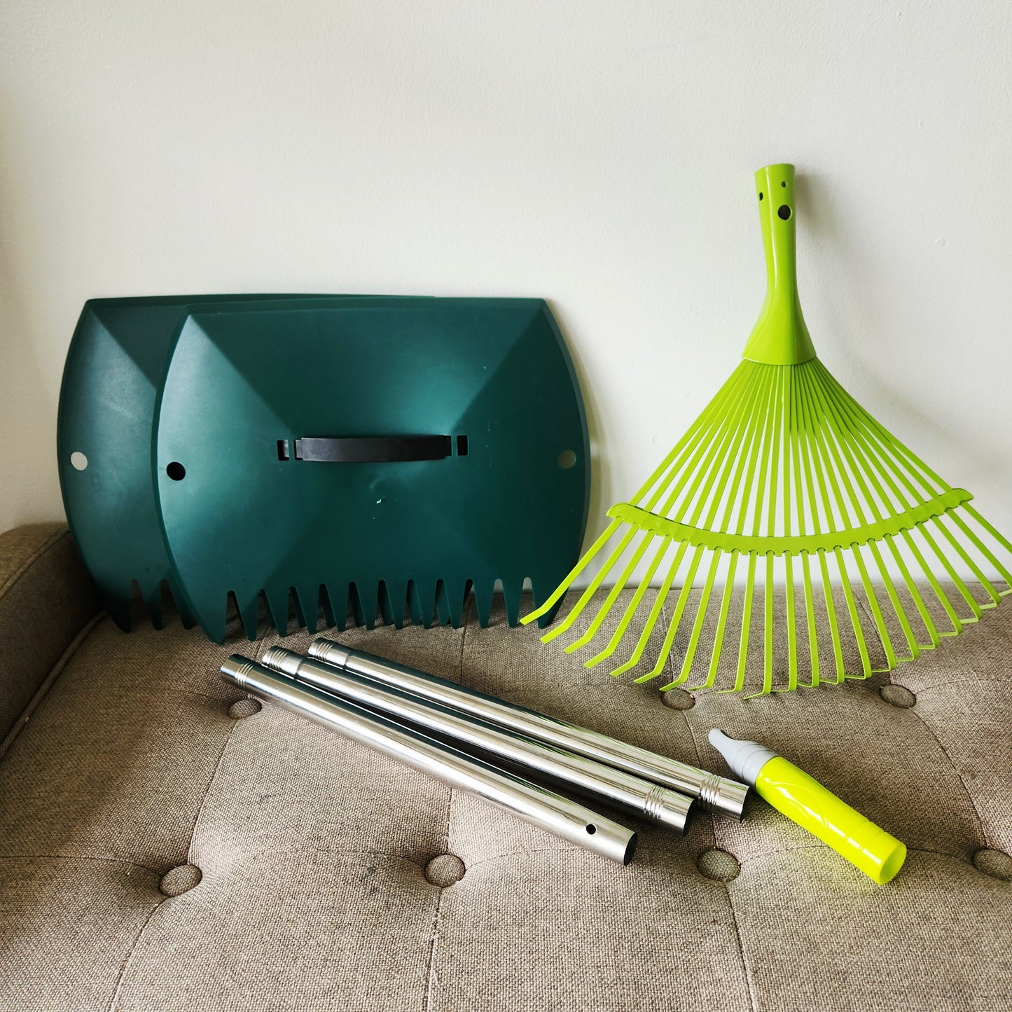 Leaf and Metal Rake Set New