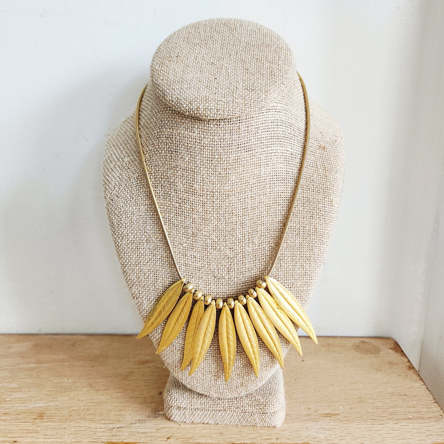 Goldtone Leaf Necklace