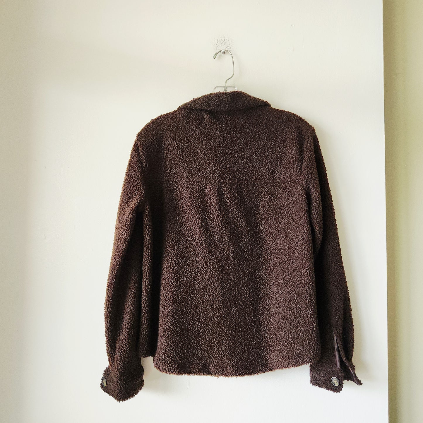 BeachLunchLounge Teddy Fleece Chocolate Brown Shacket (Shirt/Jacket) - XS - New