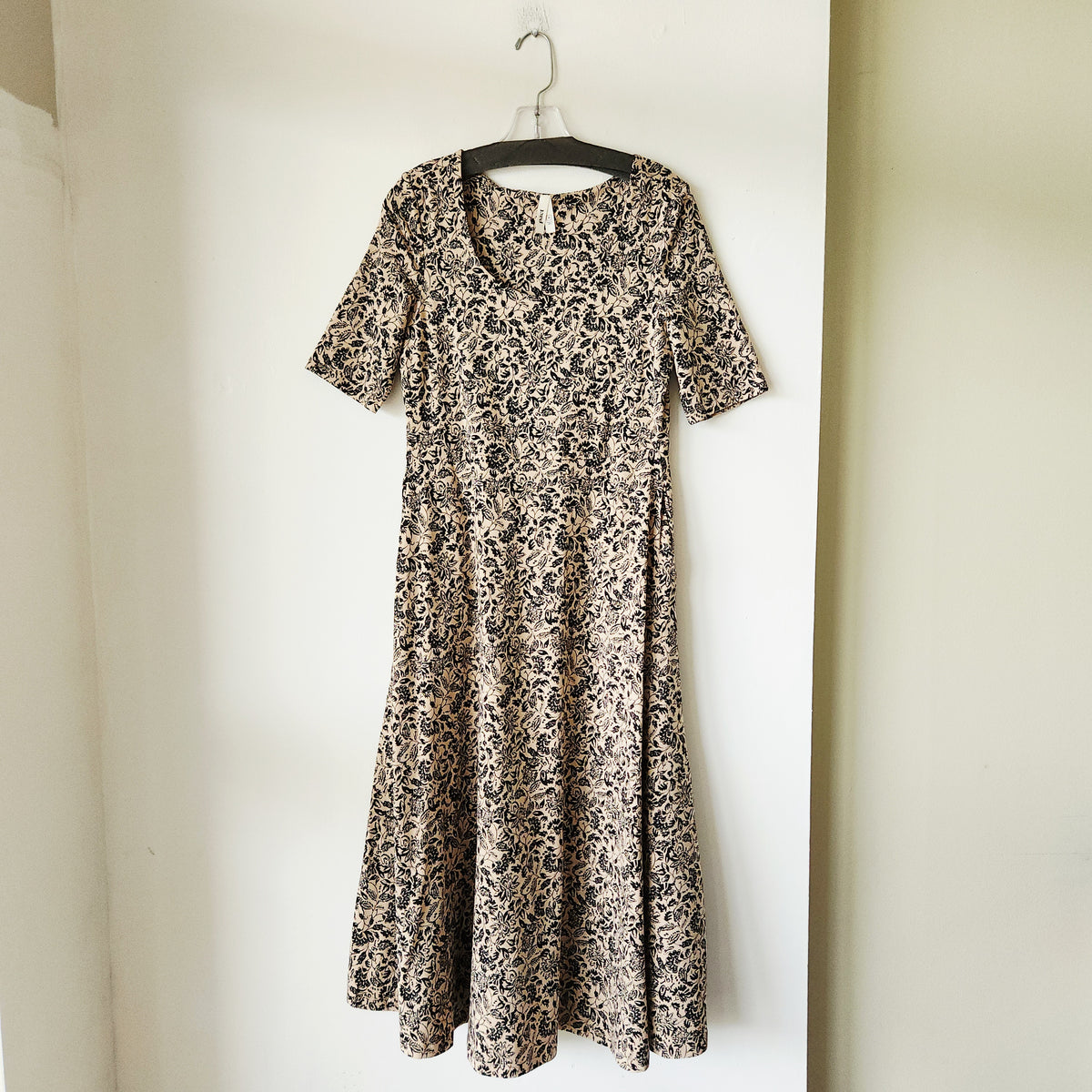 Pact Organic Cotton Midi Dress with Pockets - M