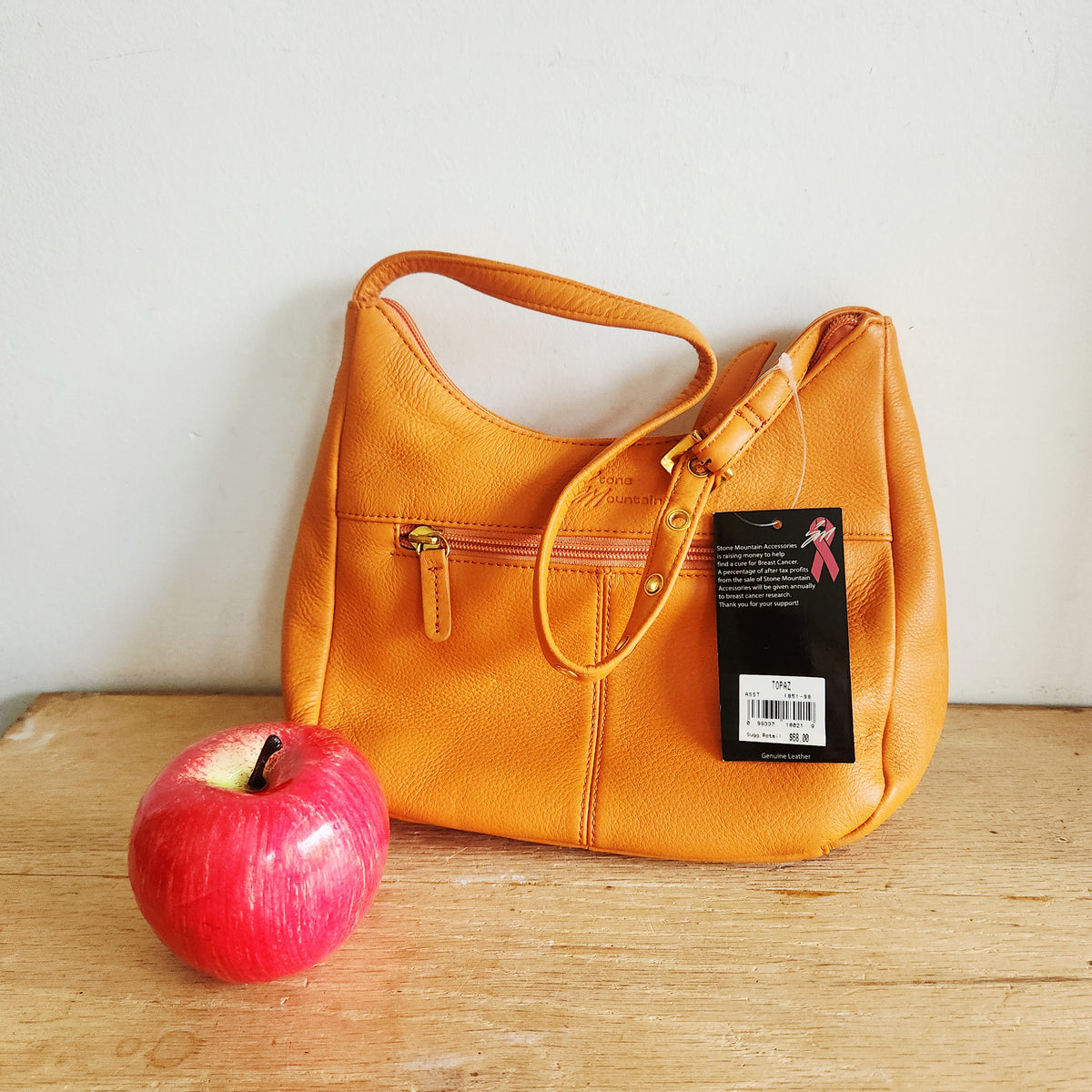 Stone Mountain Leather Orange Small Purse - New